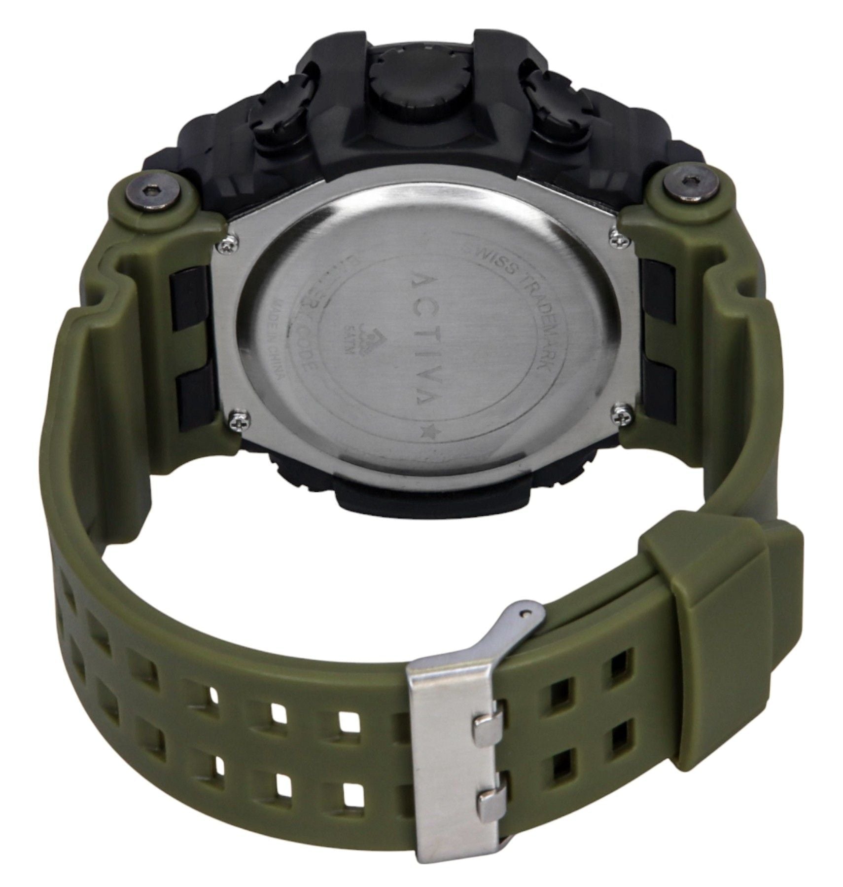 Invicta Activa Digital Army Green Polyurethane Strap Black Dial Quartz ACW1968 - 002 Men's Watch - Prestige Stones