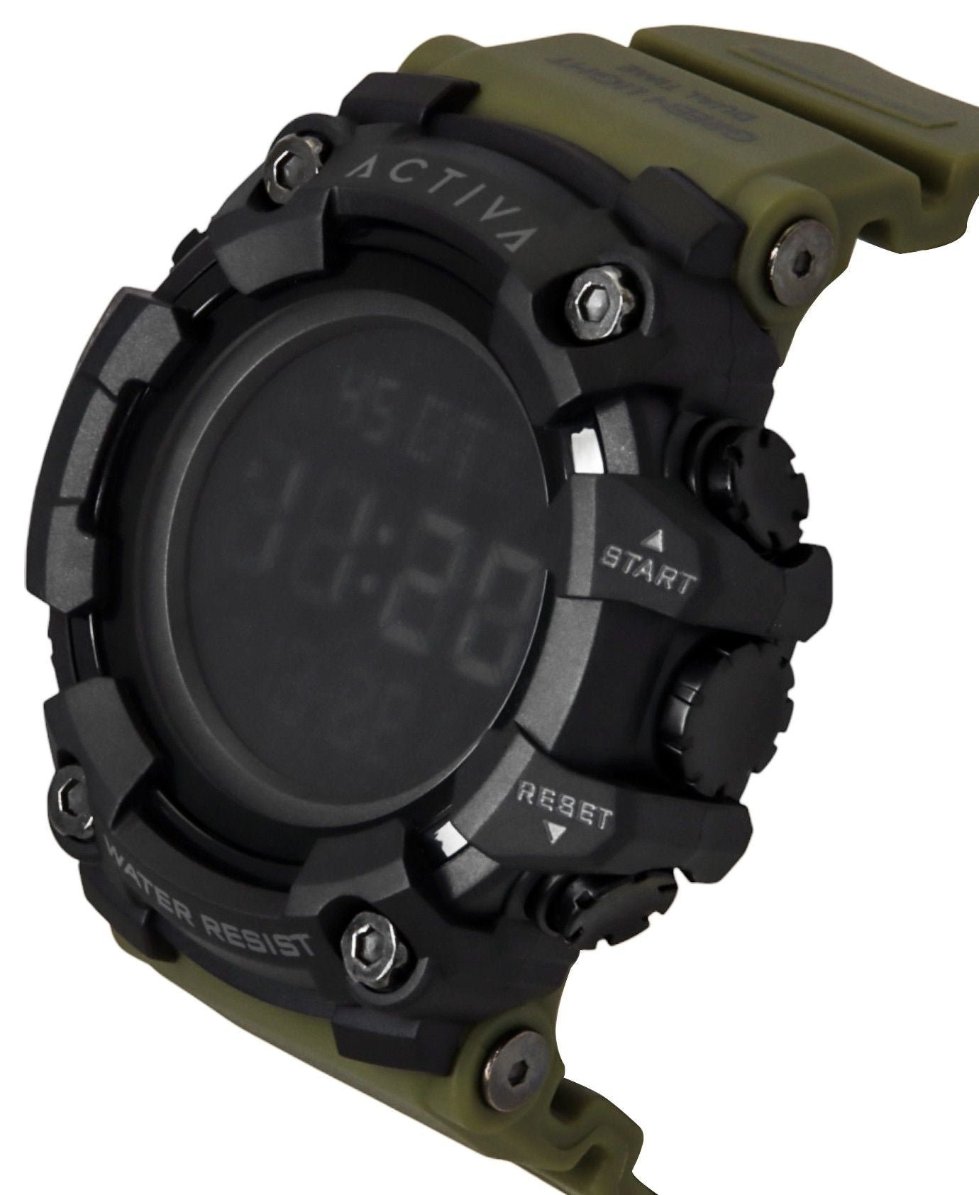 Invicta Activa Digital Army Green Polyurethane Strap Black Dial Quartz ACW1968 - 002 Men's Watch - Prestige Stones