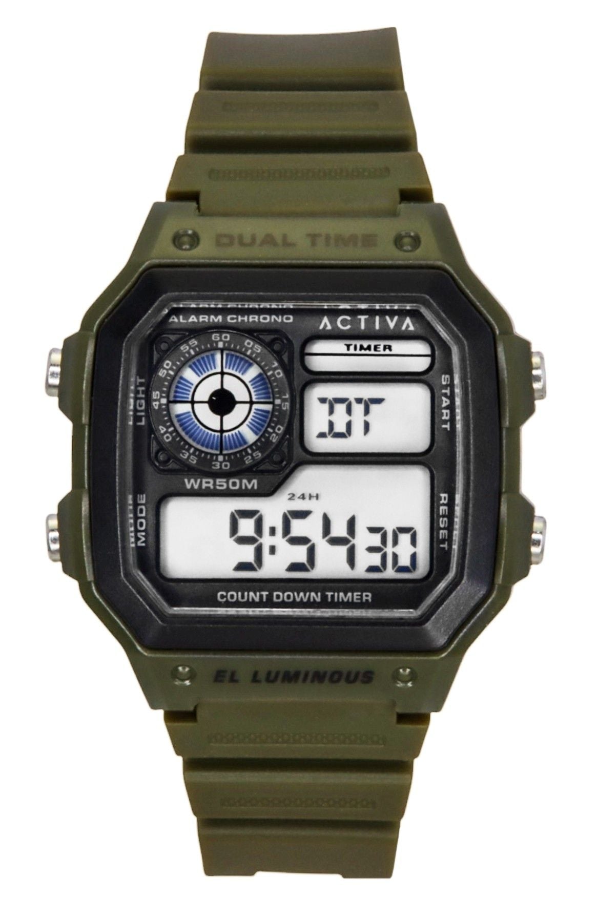 Invicta Activa Digital Green Polyurethane Strap Black Dial Quartz ACW1299 - 002 Men's Watch - Prestige Stones