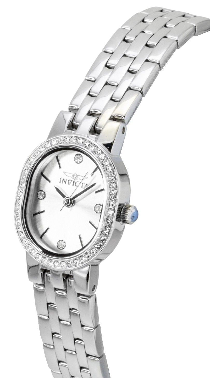 Invicta Angel Crystal Accents Stainless Steel Silver Dial Quartz 48134 Women's Watch - Prestige Stones