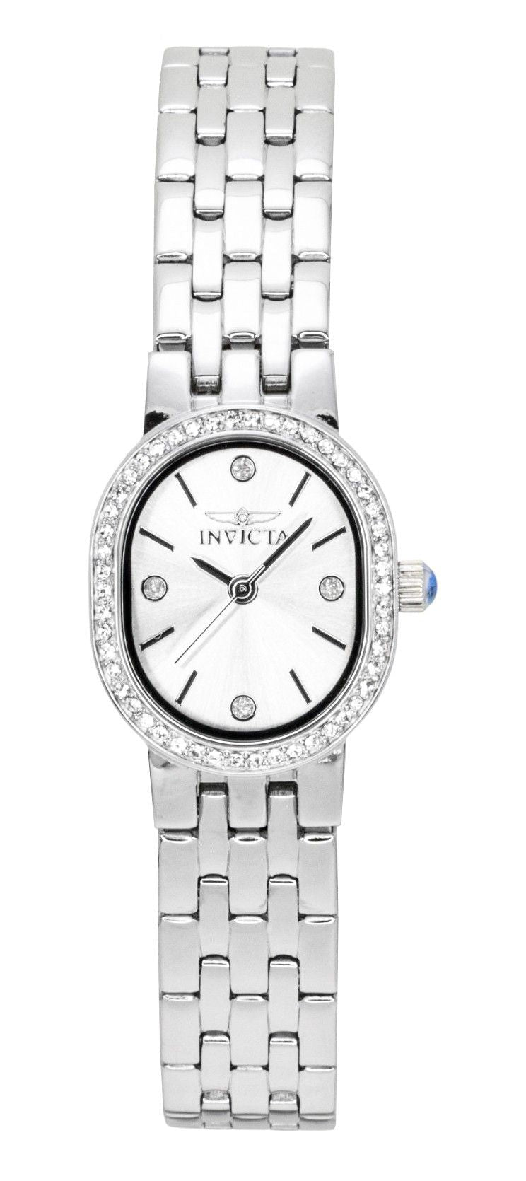 Invicta Angel Crystal Accents Stainless Steel Silver Dial Quartz 48134 Women's Watch - Prestige Stones