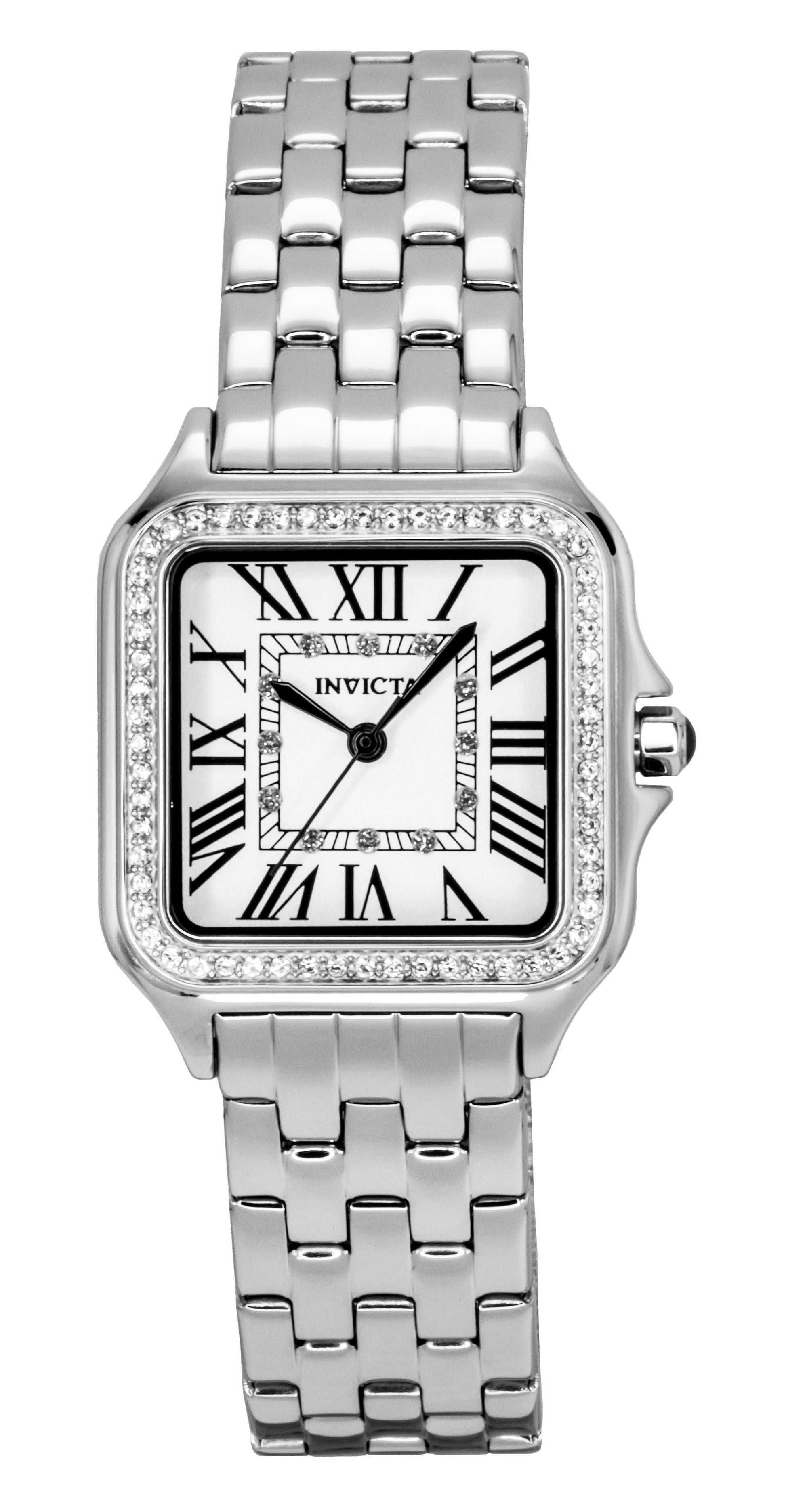 Invicta Angel Stainless Steel Crystal Silver Dial Quartz 48994 Women's Watch - Prestige Stones