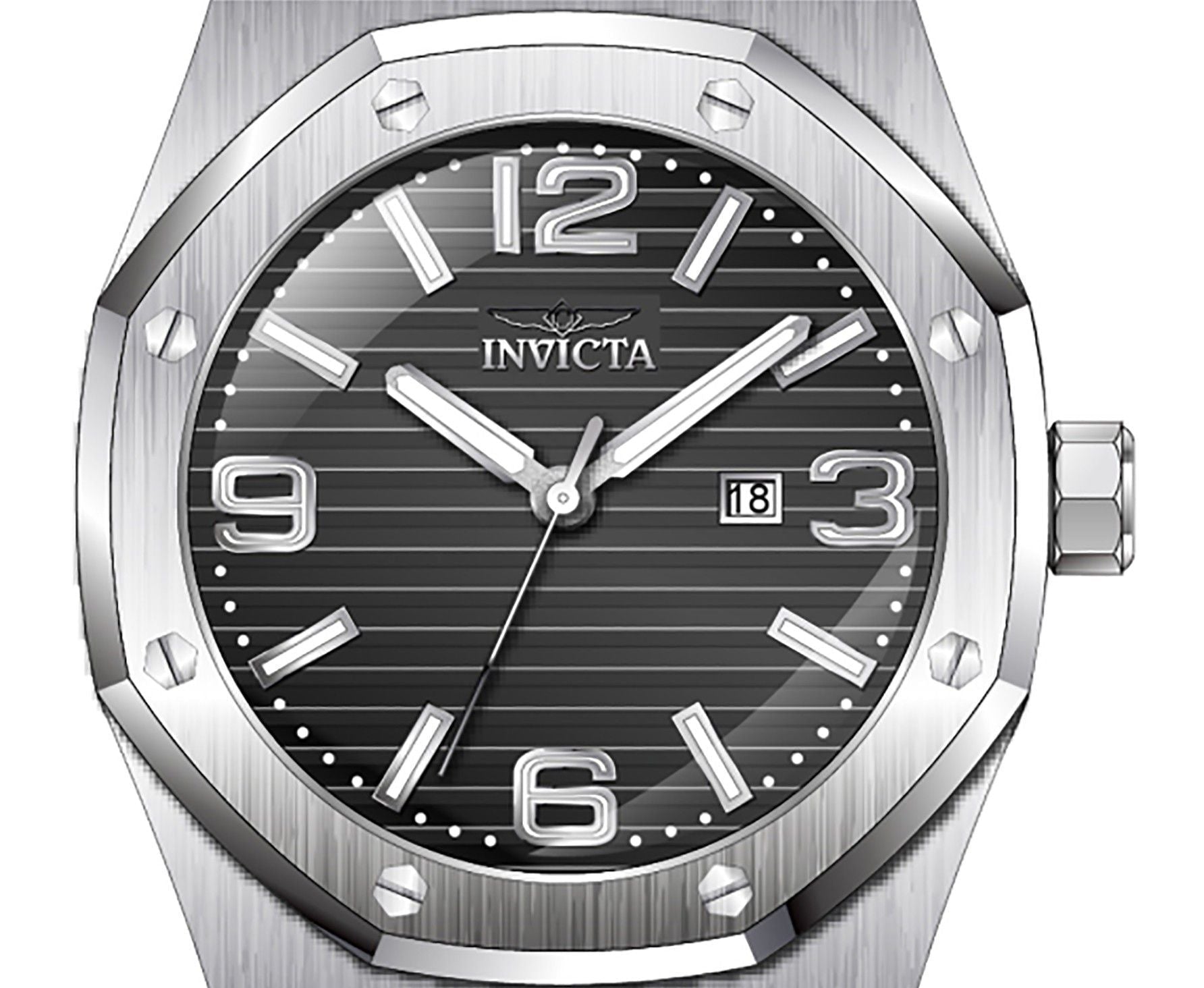 Invicta Huracan Silicone Strap Black Dial Quartz 45772 100M Men's Watch - Prestige Stones