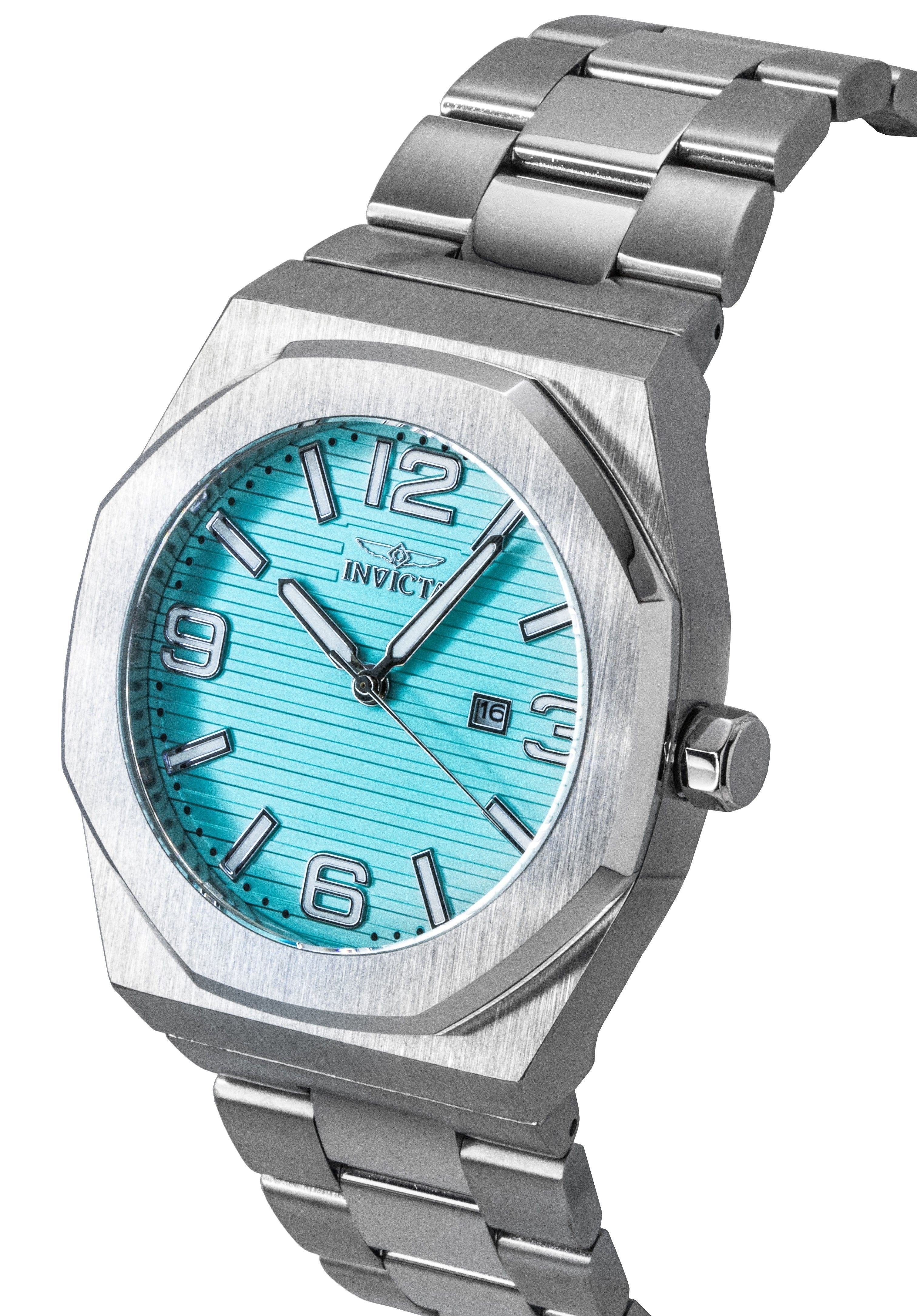 Invicta Huracan Stainless Steel Turquoise Dial Quartz 45779 100M Men's Watch - Prestige Stones