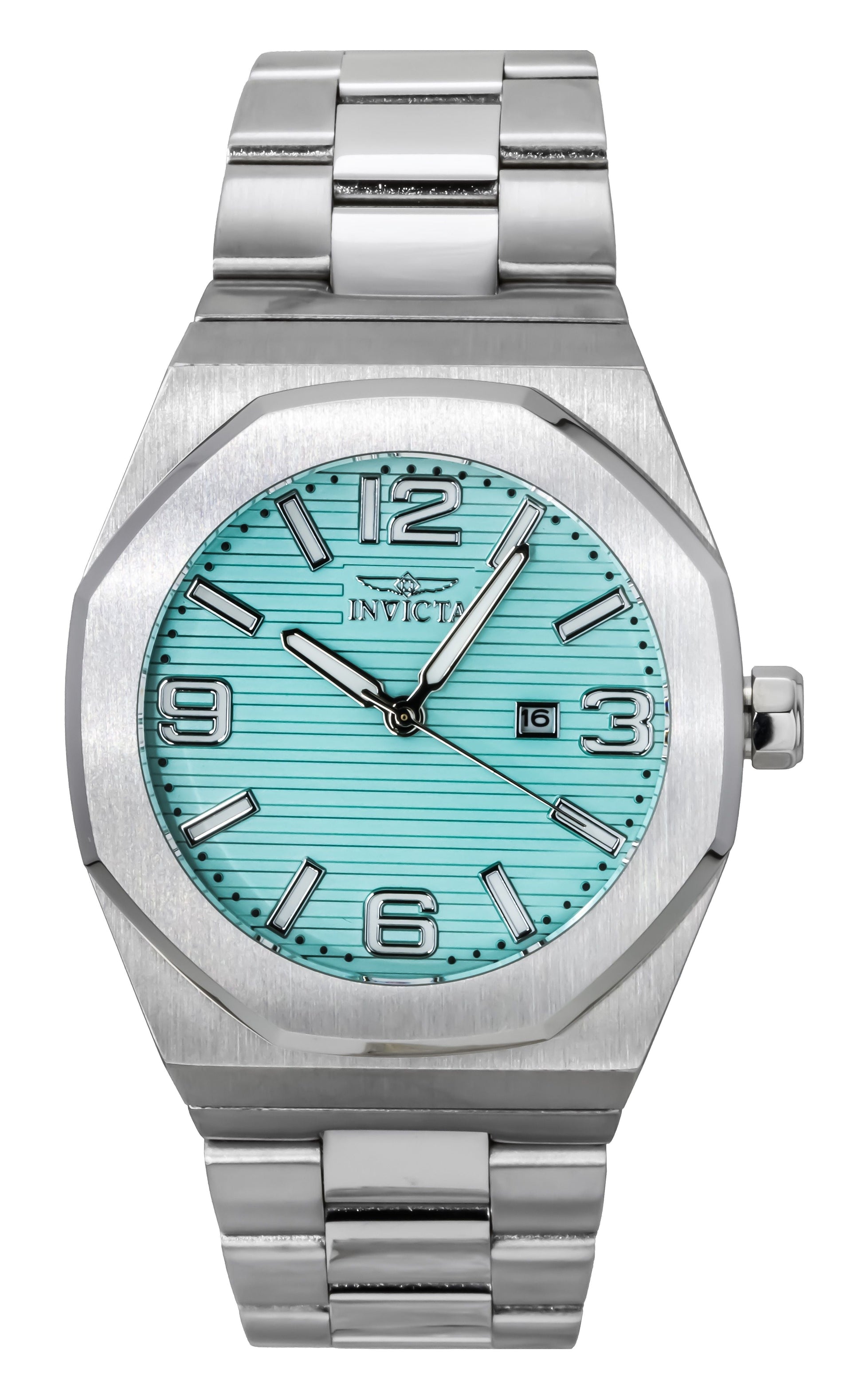 Invicta Huracan Stainless Steel Turquoise Dial Quartz 45779 100M Men's Watch - Prestige Stones