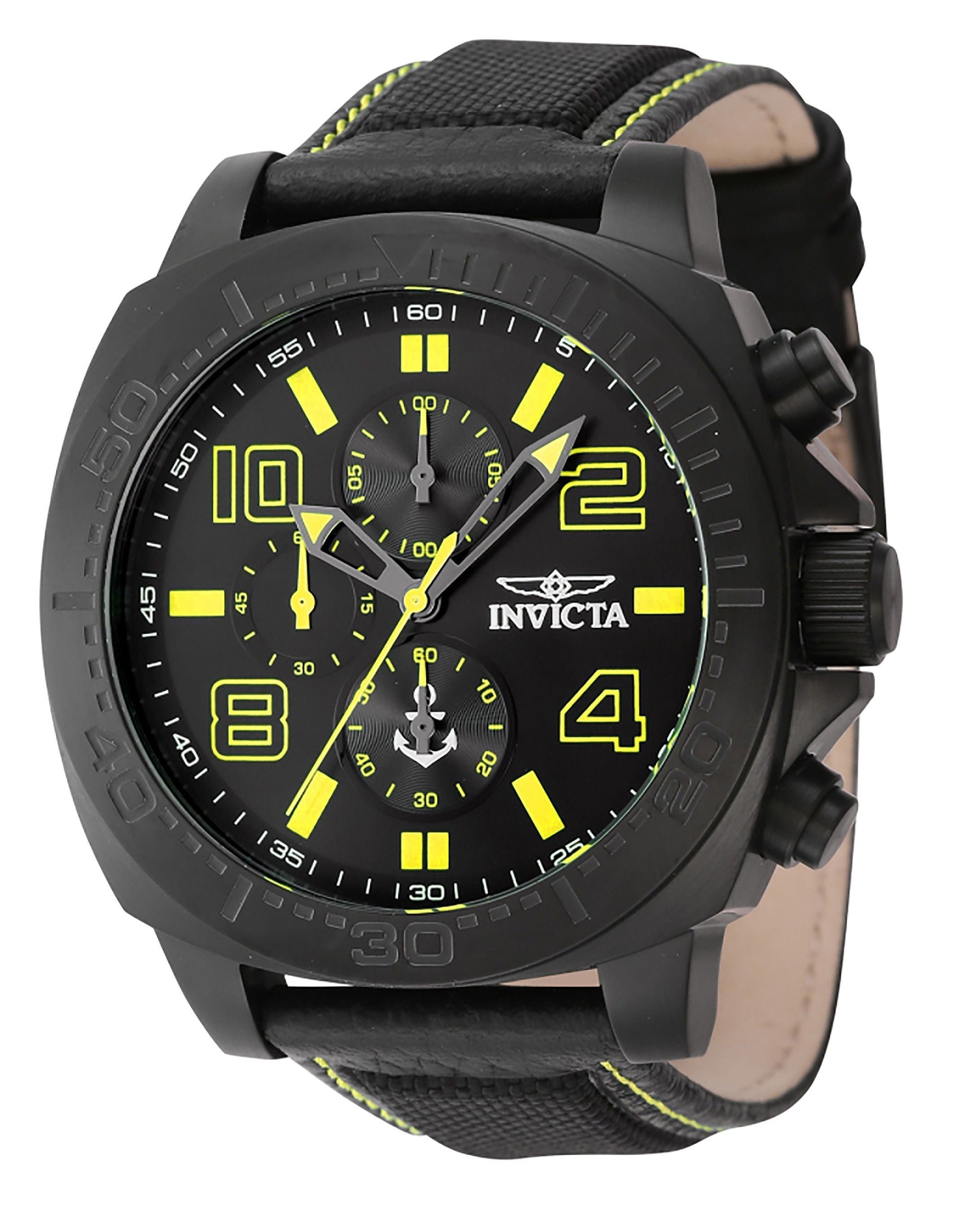 Invicta Ocean Voyage Chronograph Nylon Strap Black Dial Quartz 46287 Men's Watch - Prestige Stones