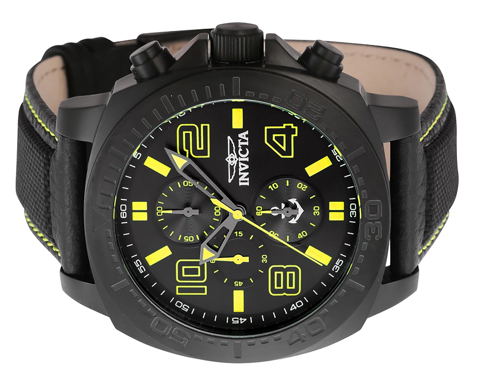 Invicta Ocean Voyage Chronograph Nylon Strap Black Dial Quartz 46287 Men's Watch - Prestige Stones