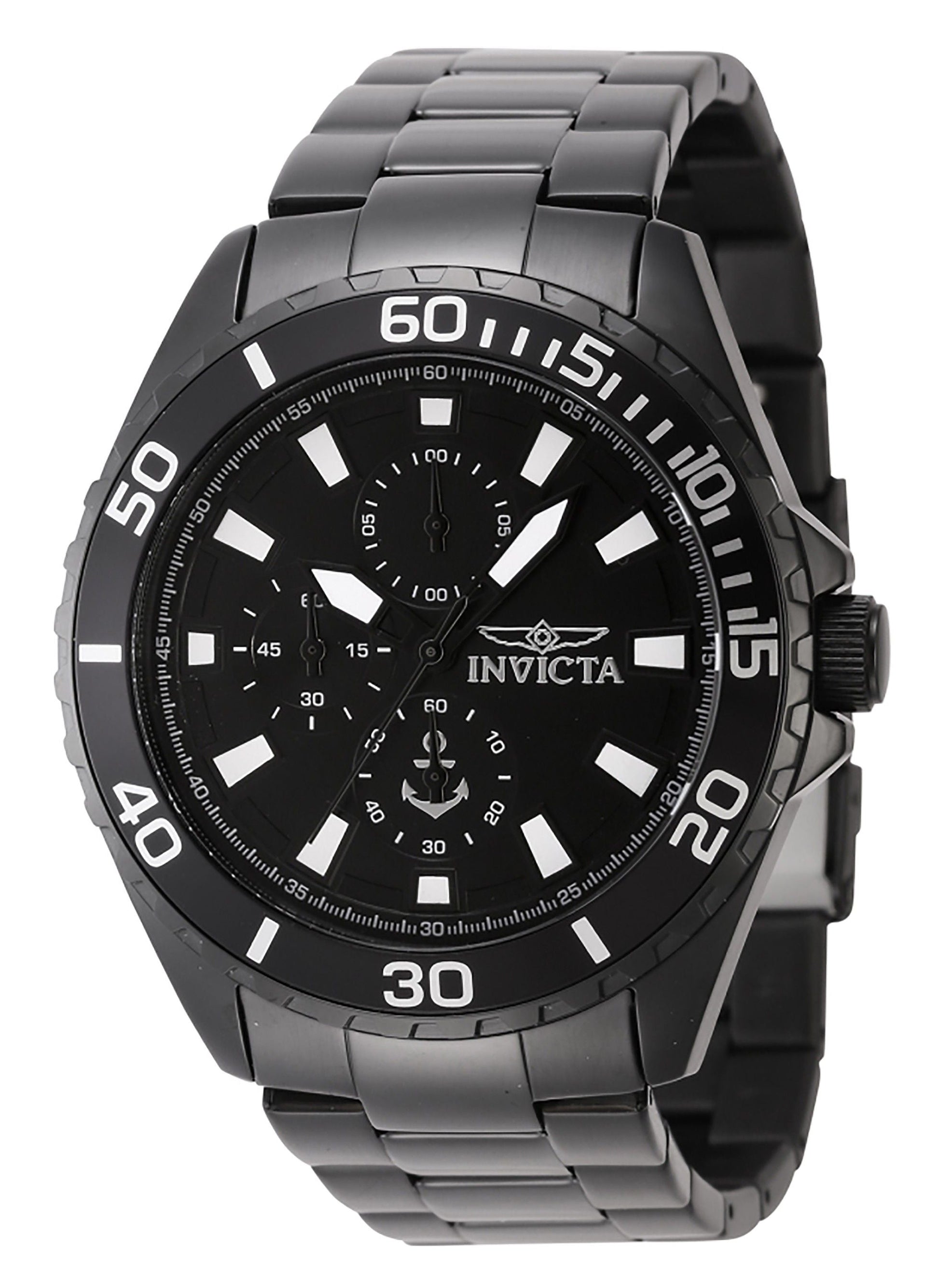 Invicta Ocean Voyage Chronograph Stainless Steel Black Dial Quartz 46284 Men's Watch - Prestige Stones