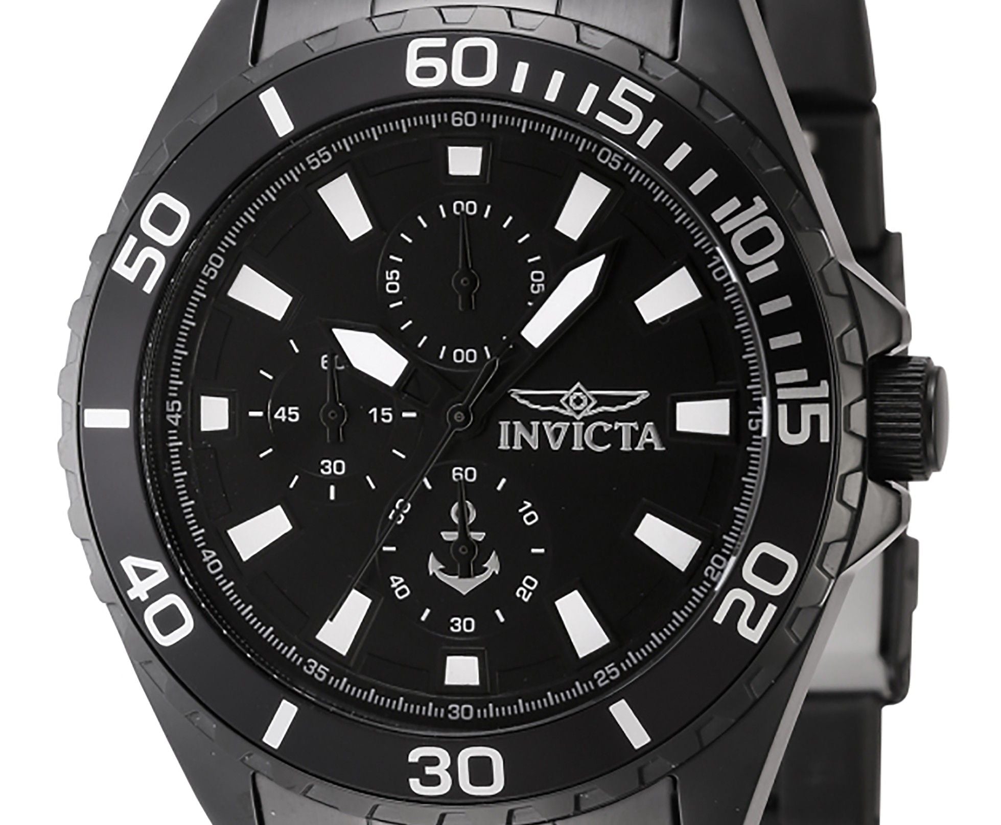 Invicta Ocean Voyage Chronograph Stainless Steel Black Dial Quartz 46284 Men's Watch - Prestige Stones