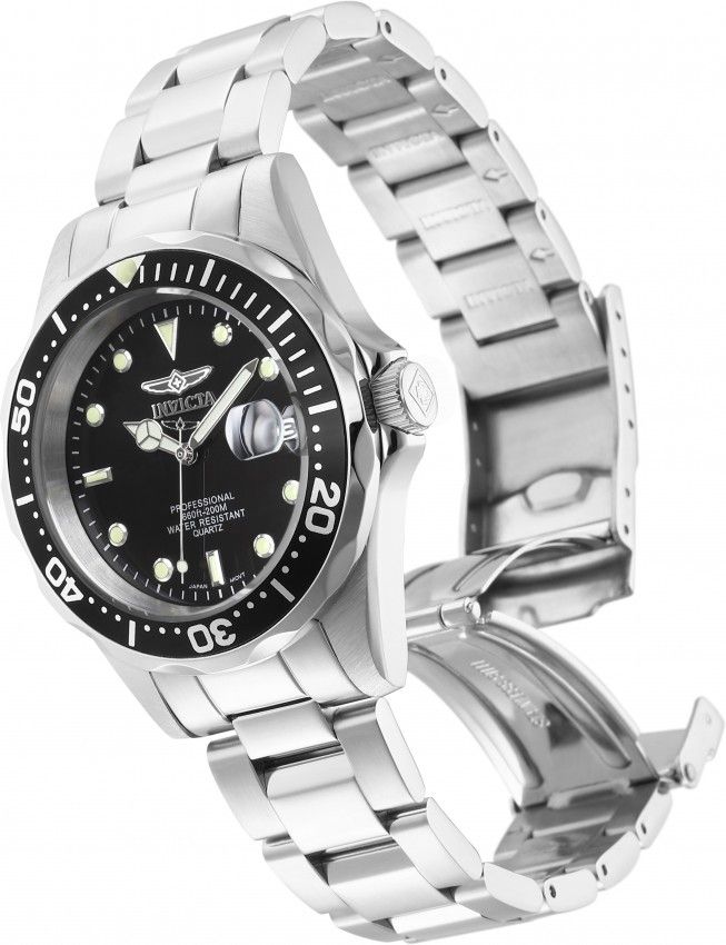 Invicta Pro Diver 200M Quartz Black Dial 8932 Men's Watch - Prestige Stones