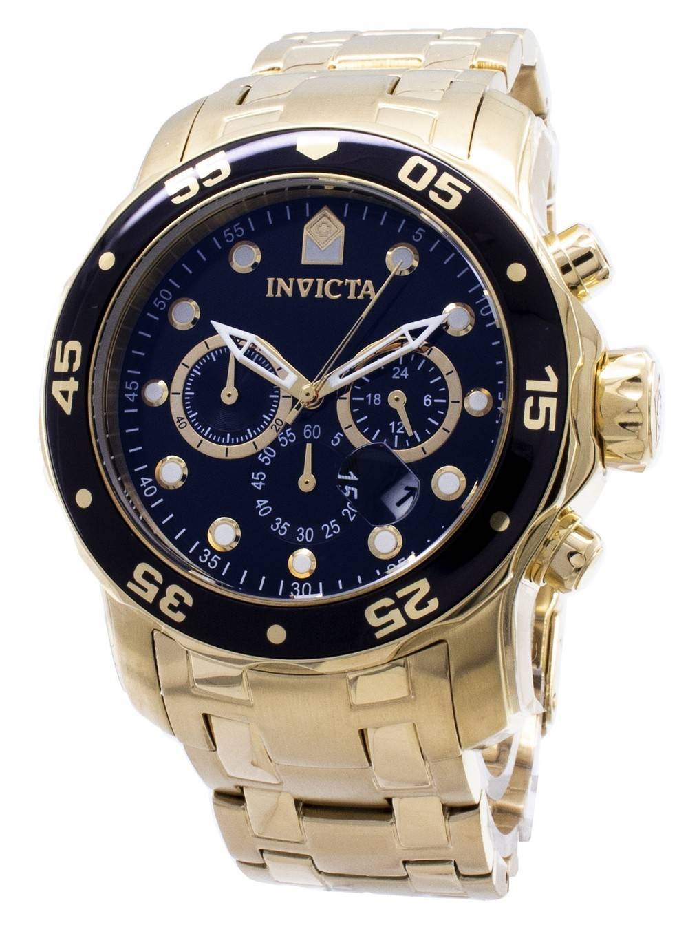 Invicta Pro - Diver Chronograph Gold Tone 200M 0072 Men's Watch - Prestige Stones