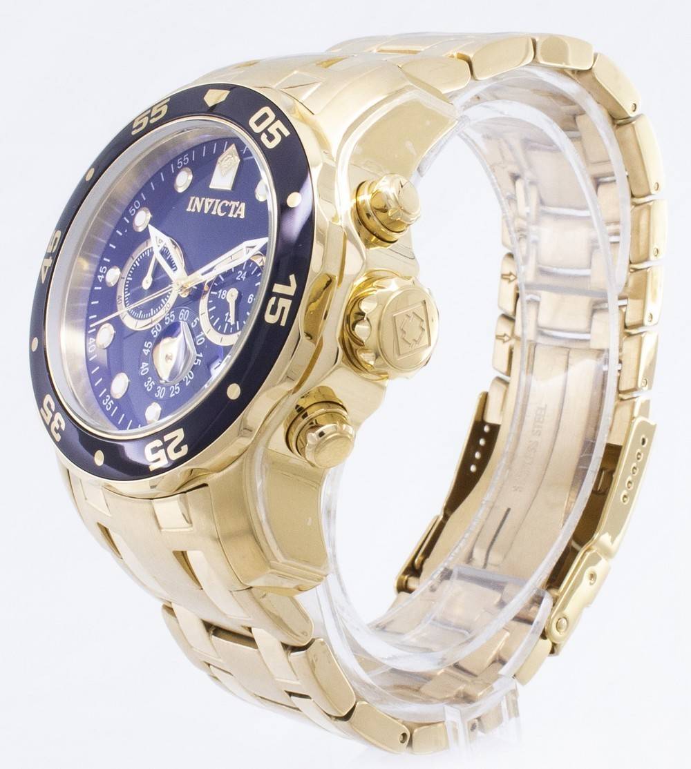 Invicta Pro - Diver Chronograph Gold Tone 200M 0072 Men's Watch - Prestige Stones