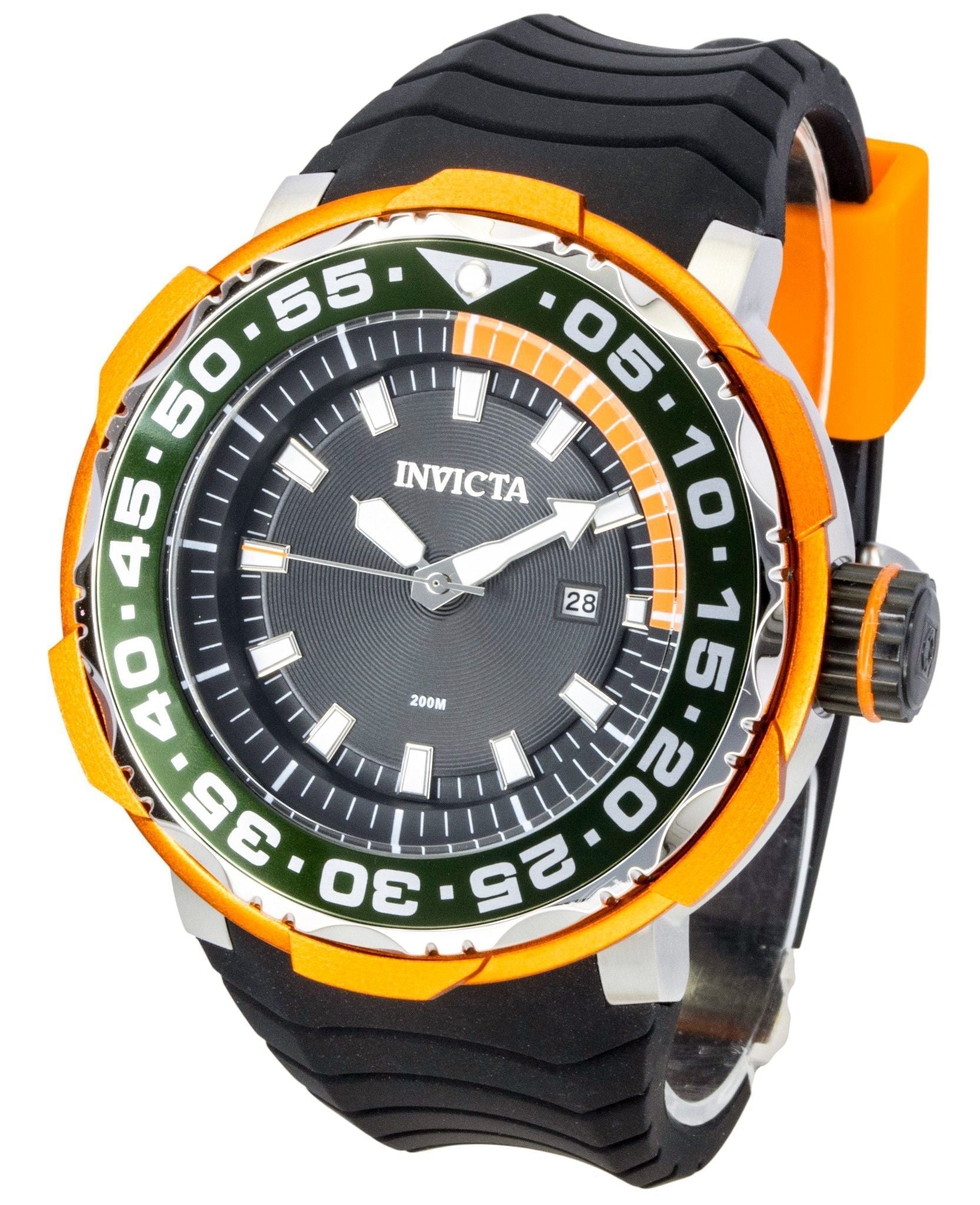 Invicta Pro Diver Ocean Voyage Silicone Strap Black Dial Quartz 48340 200M Men's Watch - Prestige Stones