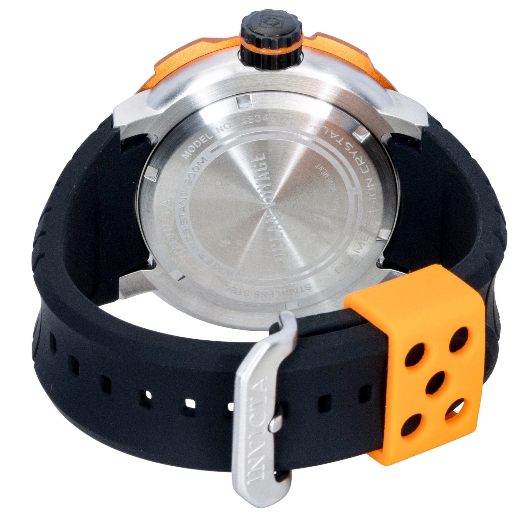 Invicta Pro Diver Ocean Voyage Silicone Strap Black Dial Quartz 48340 200M Men's Watch - Prestige Stones