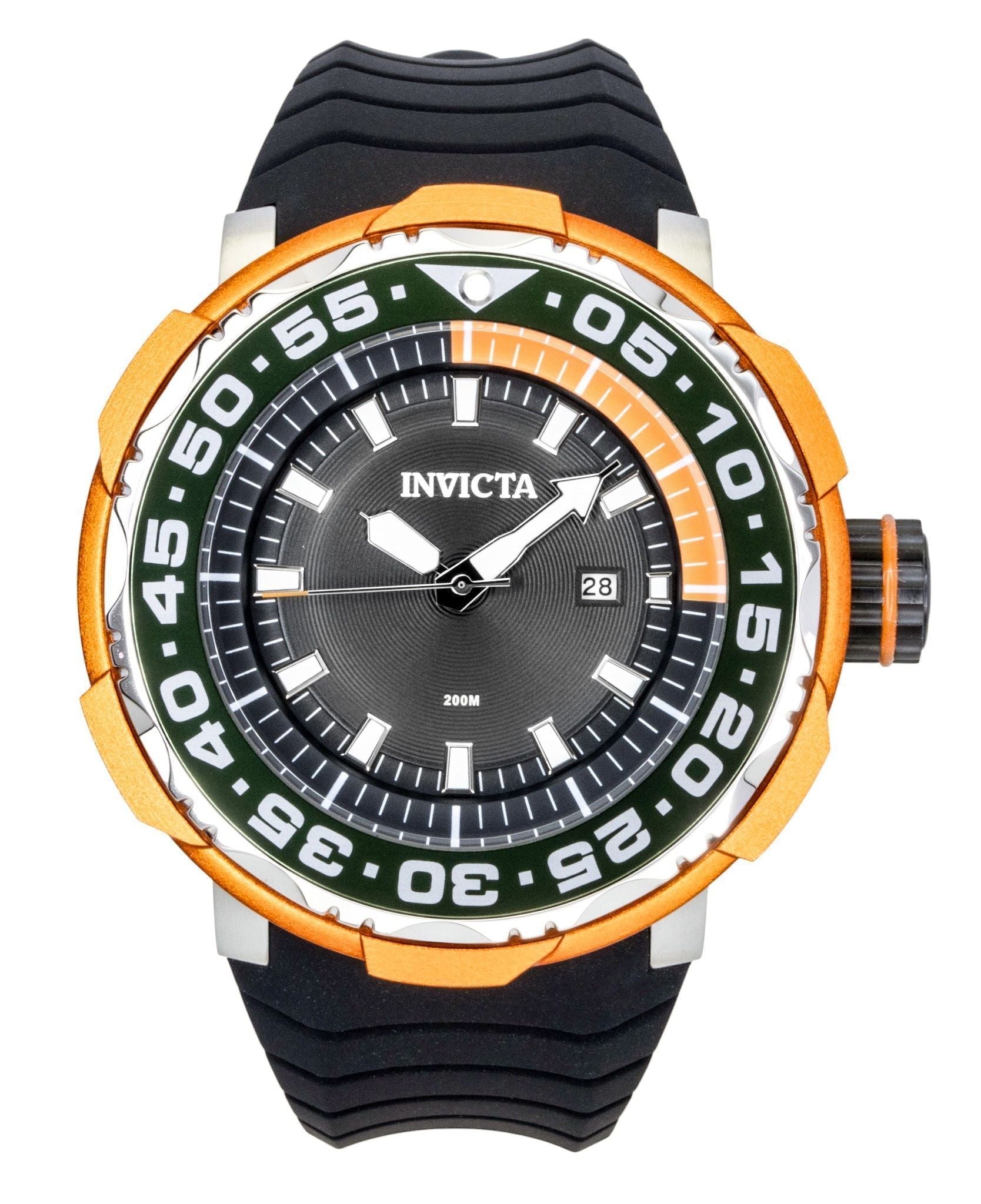 Invicta Pro Diver Ocean Voyage Silicone Strap Black Dial Quartz 48340 200M Men's Watch - Prestige Stones