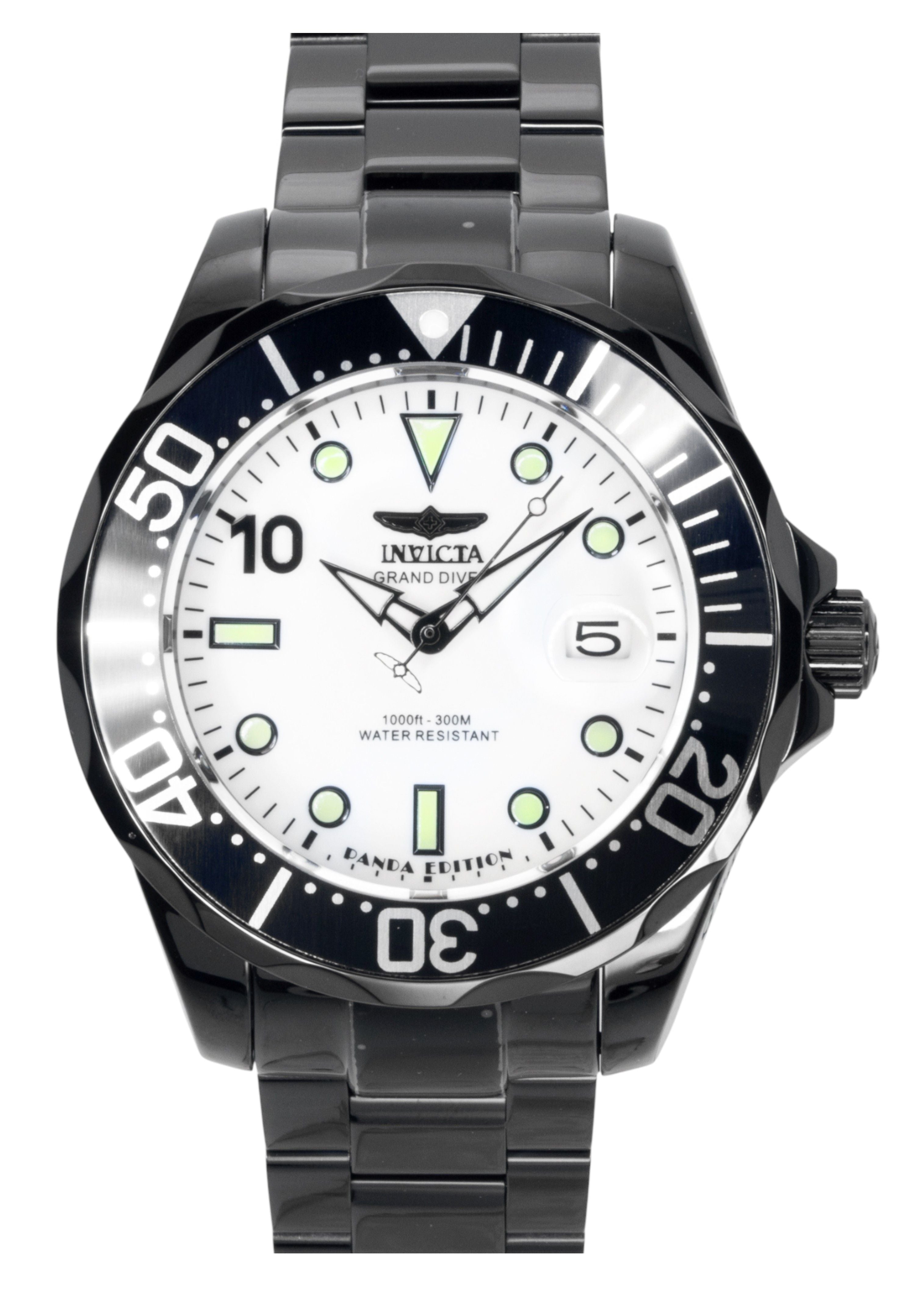 Invicta Pro Diver PANDA Stainless Steel Silver Dial Automatic 48707 300M Men's Watch - Prestige Stones