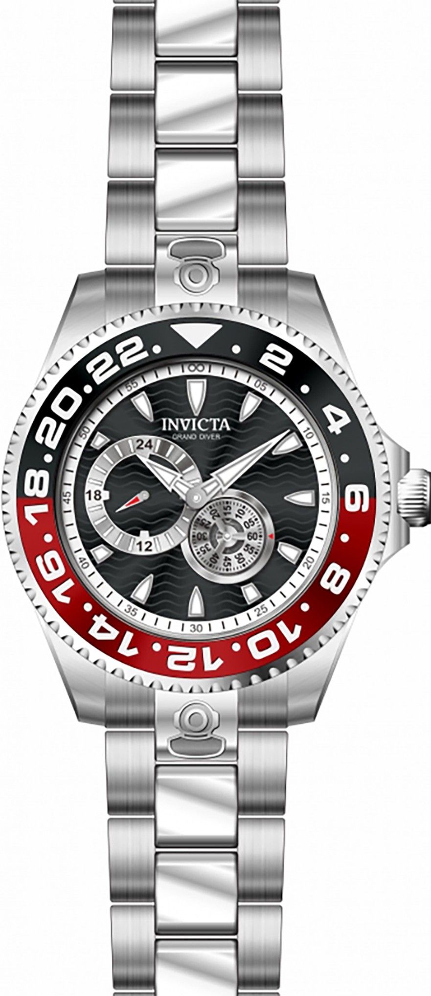 Invicta Pro Diver Stainless Steel Black Dial Black And Red Coke Bezel Automatic Diver's 47302 300M Men's Watch - Prestige Stones