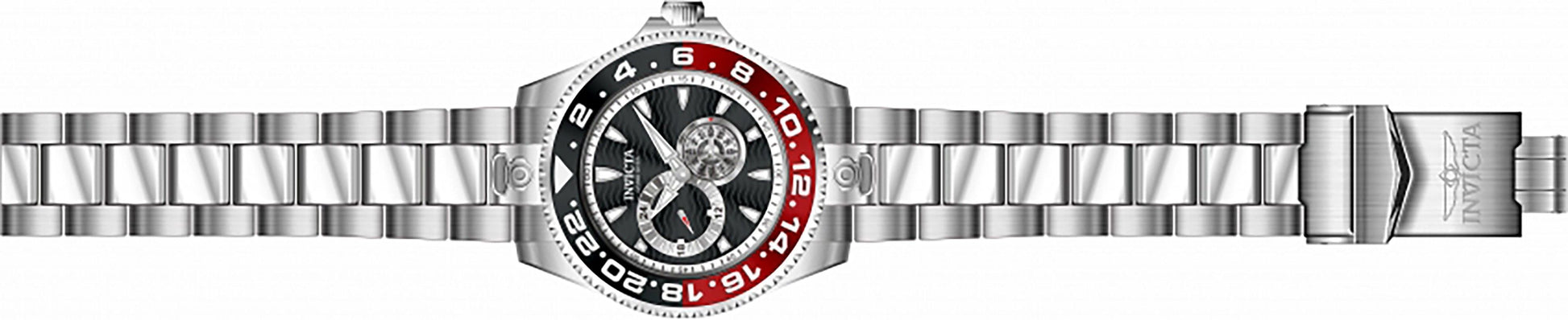 Invicta Pro Diver Stainless Steel Black Dial Black And Red Coke Bezel Automatic Diver's 47302 300M Men's Watch - Prestige Stones