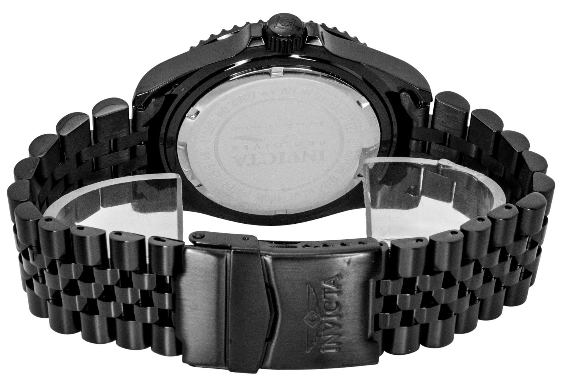 Invicta Pro Diver Stainless Steel Black Dial Quartz 30627 100M Men's Watch - Prestige Stones