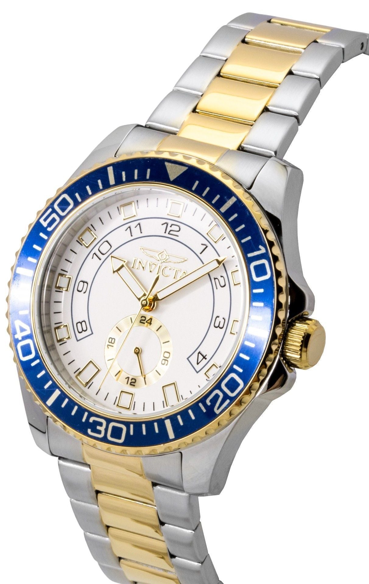 Invicta Pro Diver Two Tone Stainless Steel White Dial Quartz 47127 Men's Watch - Prestige Stones