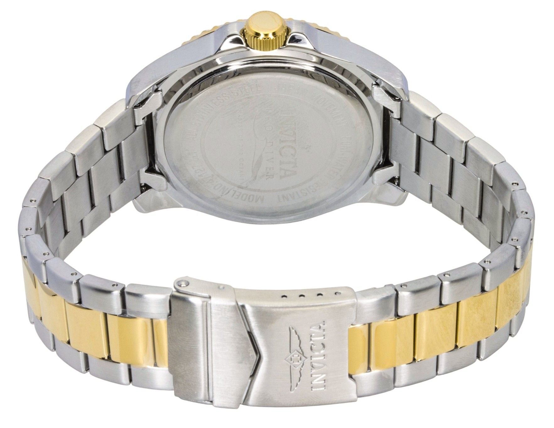 Invicta Pro Diver Two Tone Stainless Steel White Dial Quartz 47127 Men's Watch - Prestige Stones