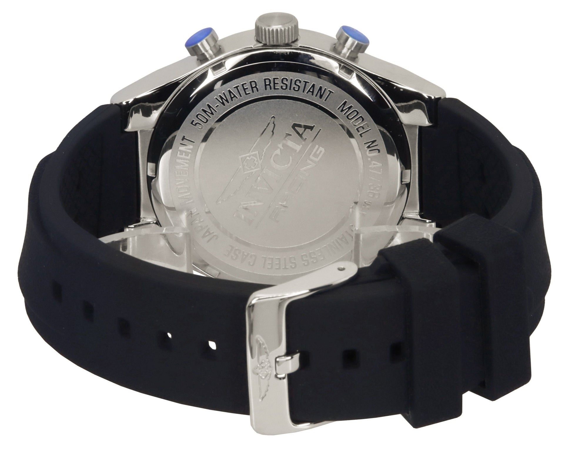 Invicta Racing Chronograph Silicone Strap White Dial Quartz 47736 Men's Watch - Prestige Stones