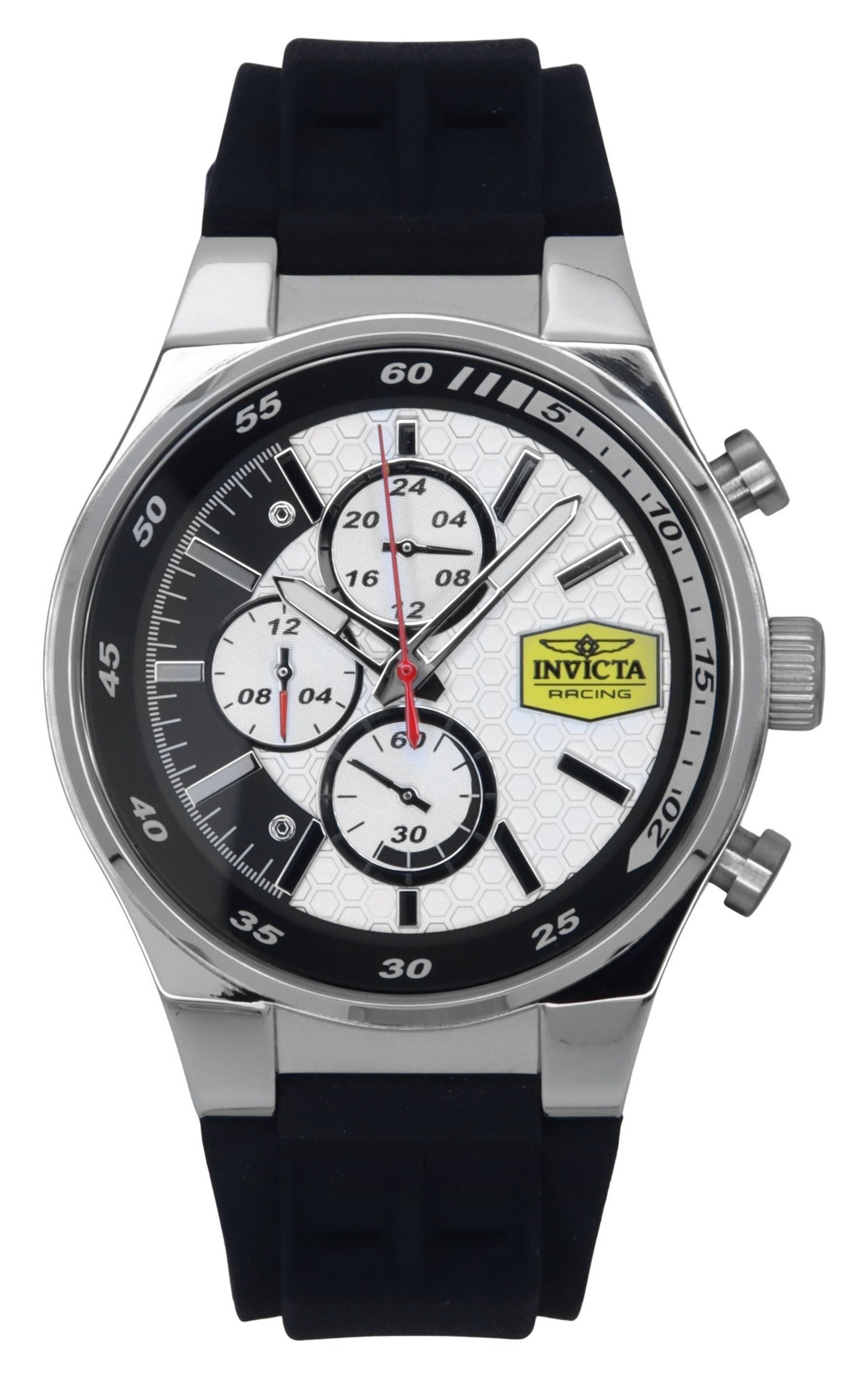 Invicta Racing Chronograph Silicone Strap White Dial Quartz 47736 Men's Watch - Prestige Stones