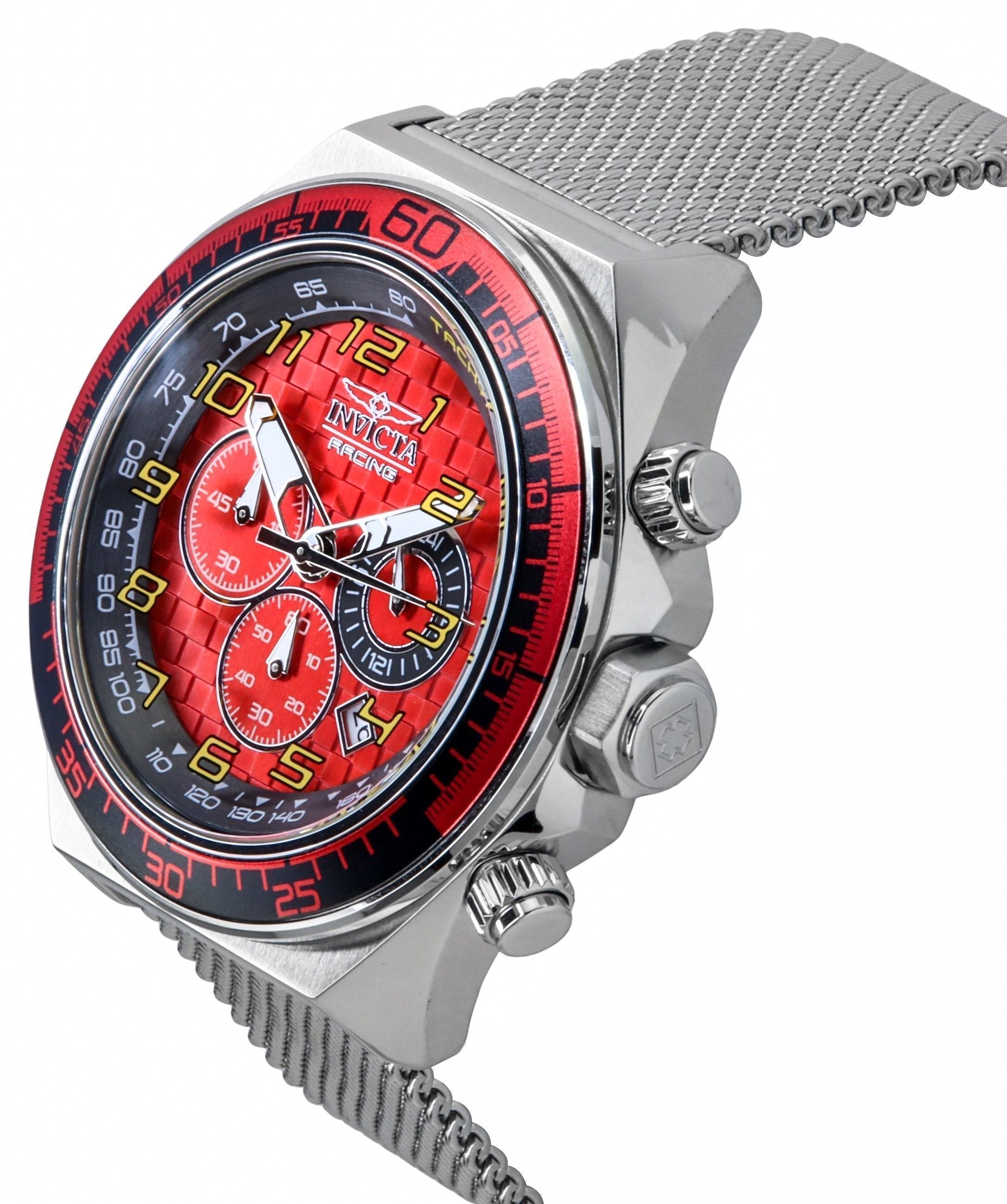 Invicta Racing Chronograph Stainless Steel Red Dial Quartz 47900 Men's Watch - Prestige Stones