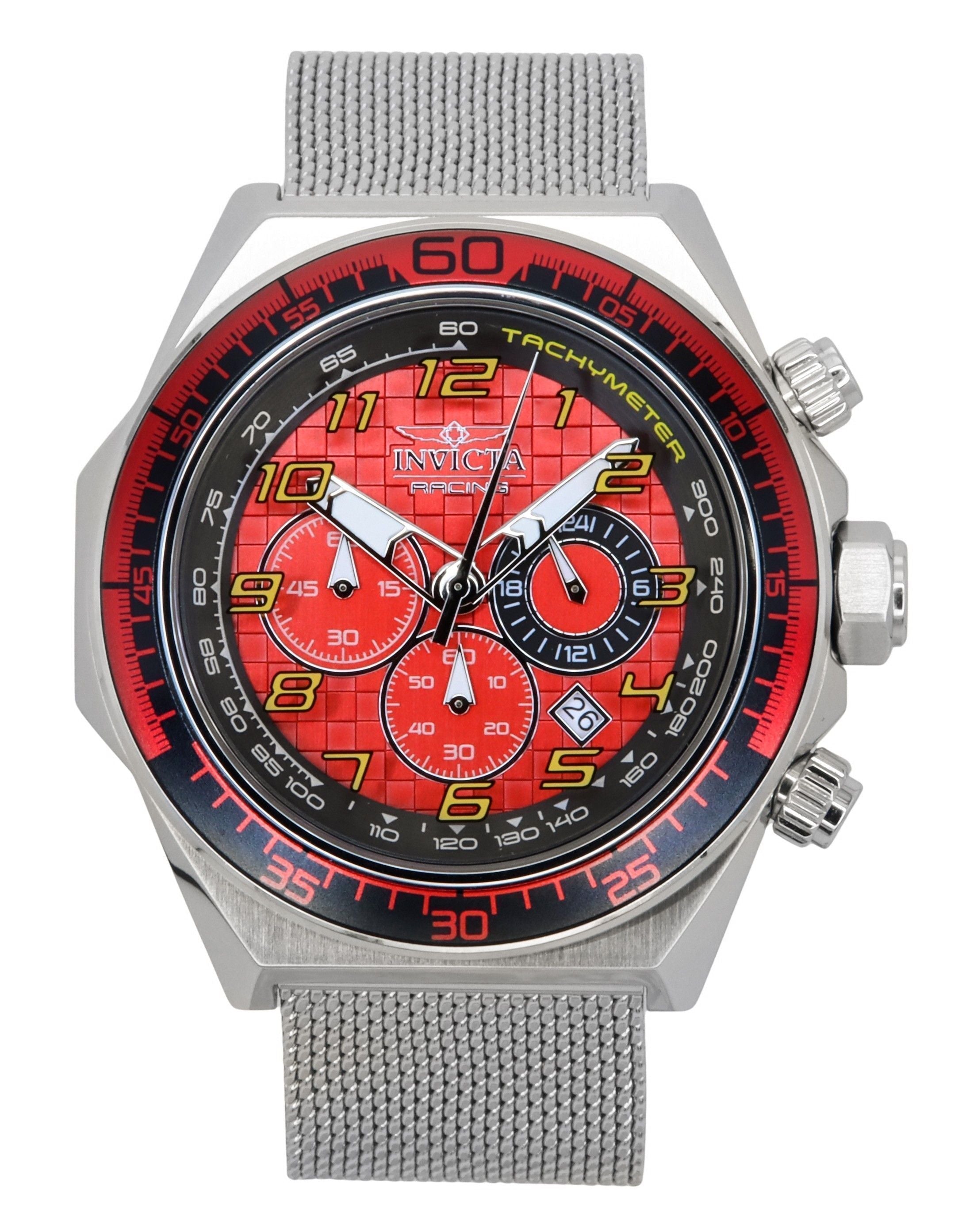 Invicta Racing Chronograph Stainless Steel Red Dial Quartz 47900 Men's Watch - Prestige Stones