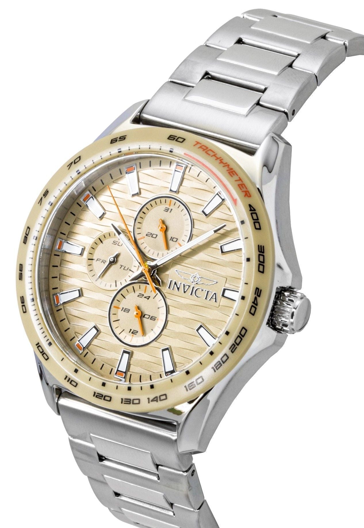 Invicta Racing GMT Stainless Steel Sand Dial Quartz 47552 Men's Watch - Prestige Stones