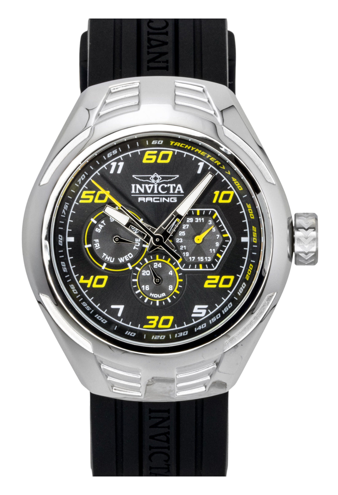 Invicta Racing Silicone Strap Black Dial Quartz 47724 Men's Watch - Prestige Stones