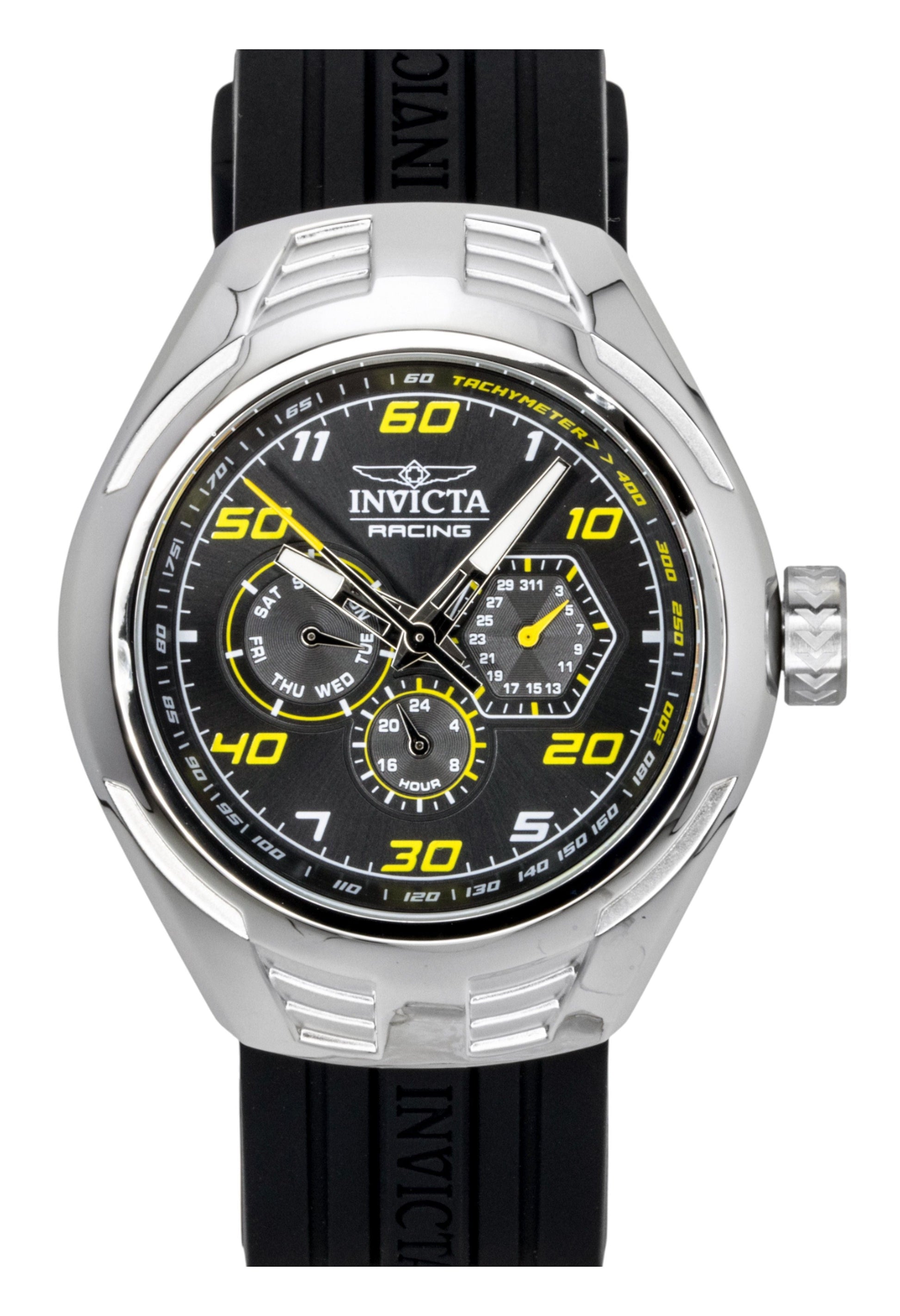 Invicta Racing Silicone Strap Black Dial Quartz 47724 Men's Watch - Prestige Stones