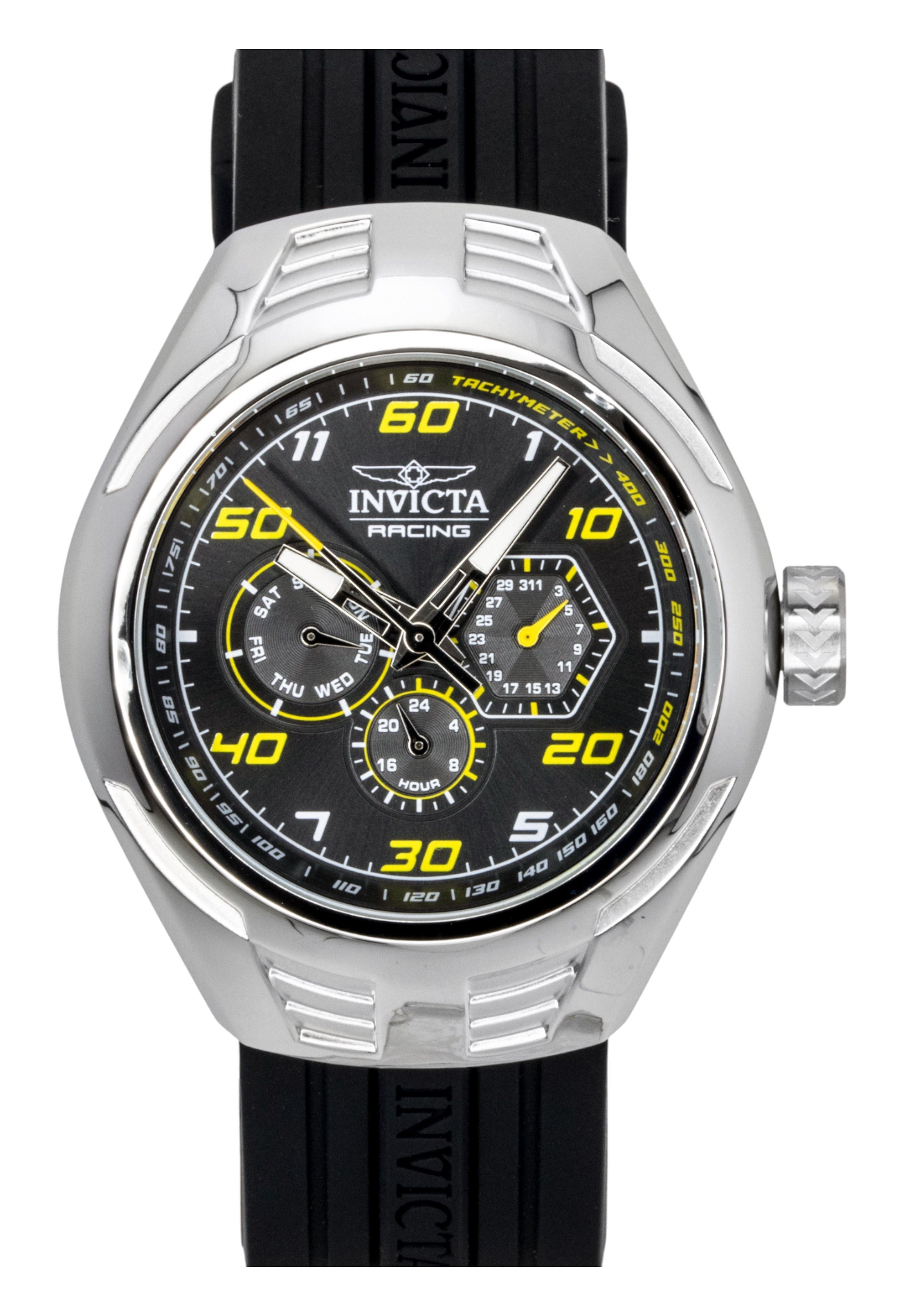 Invicta Racing Silicone Strap Black Dial Quartz 47724 Men's Watch - Prestige Stones