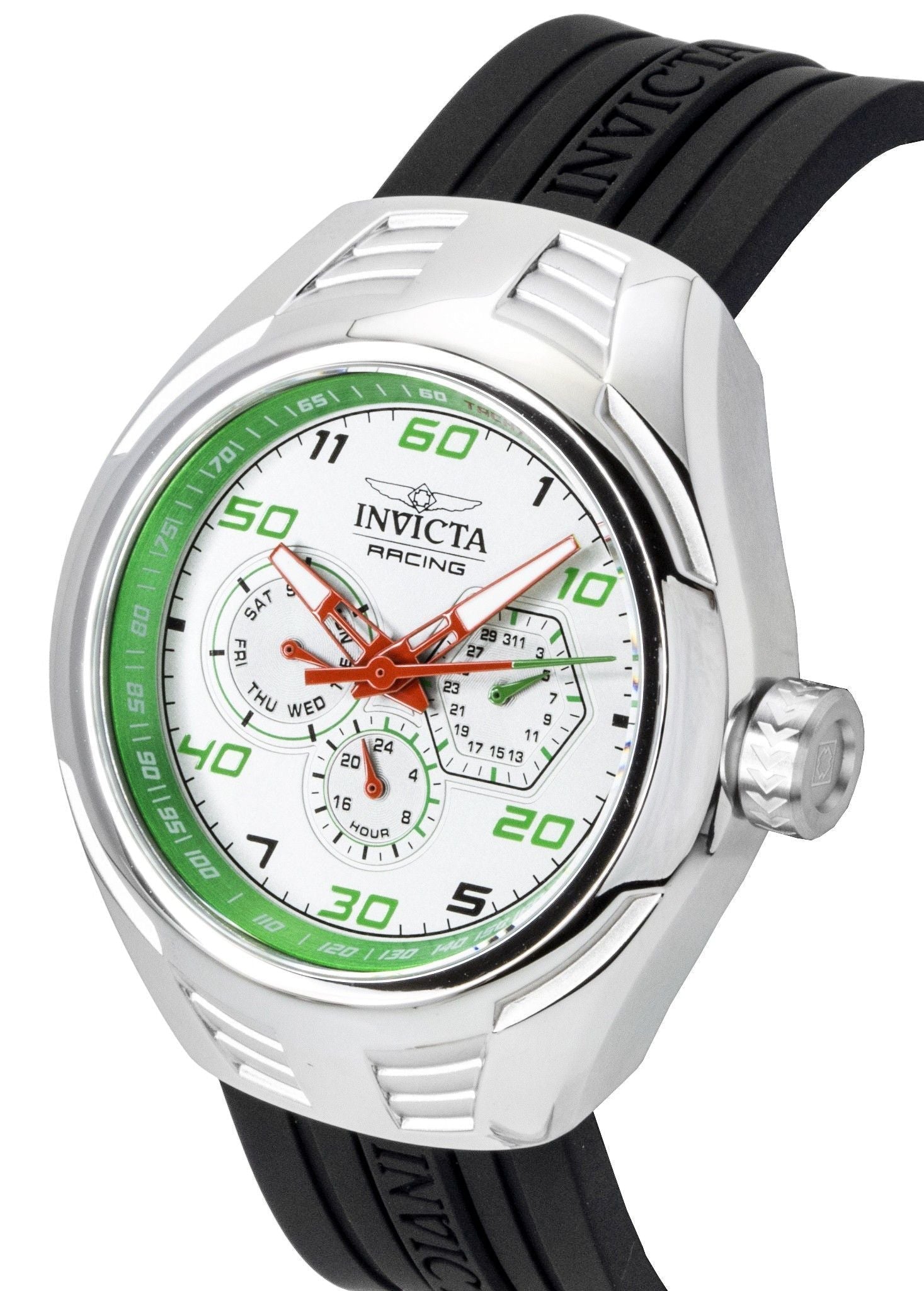 Invicta Racing Silicone Strap Silver Dial Quartz 47726 Men's Watch - Prestige Stones