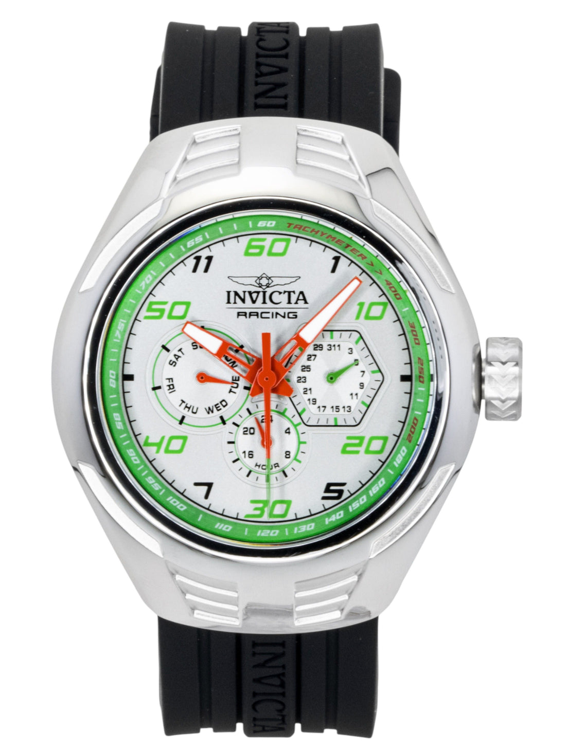 Invicta Racing Silicone Strap Silver Dial Quartz 47726 Men's Watch - Prestige Stones