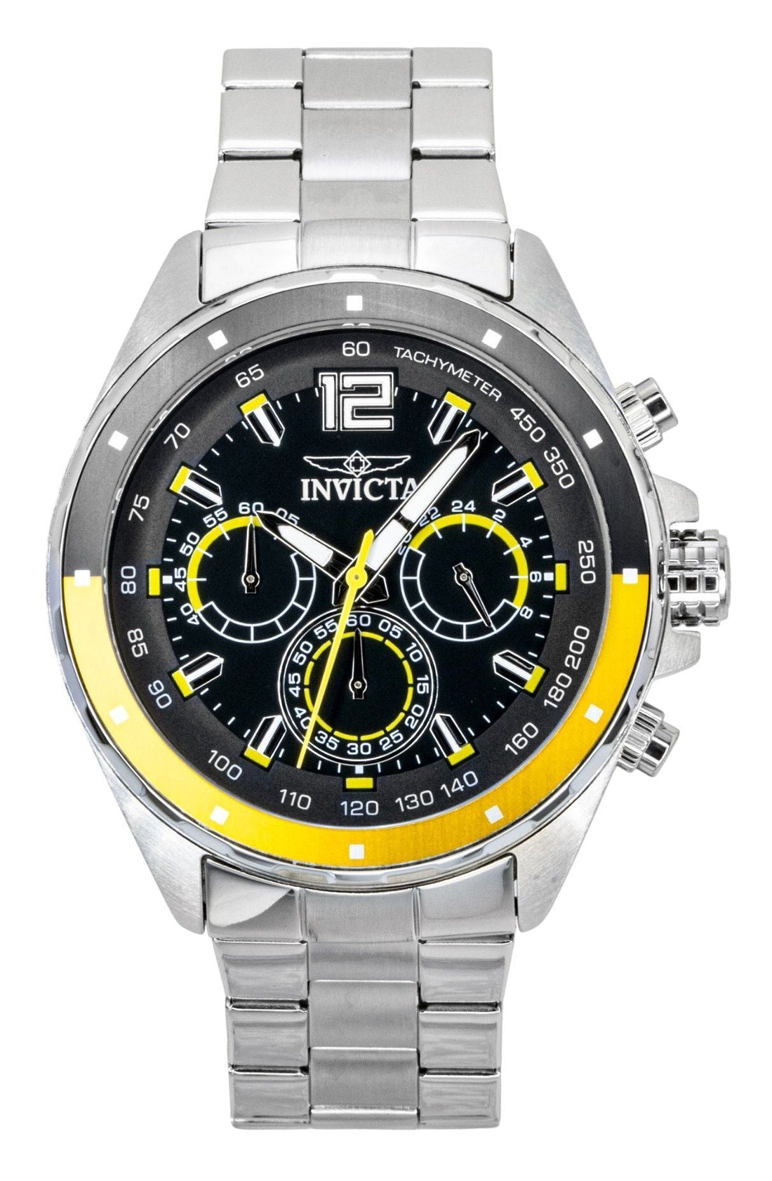 Invicta Speedway Chronograph GMT Stainless Steel Black Dial Quartz 49365 Men's Watch - Prestige Stones