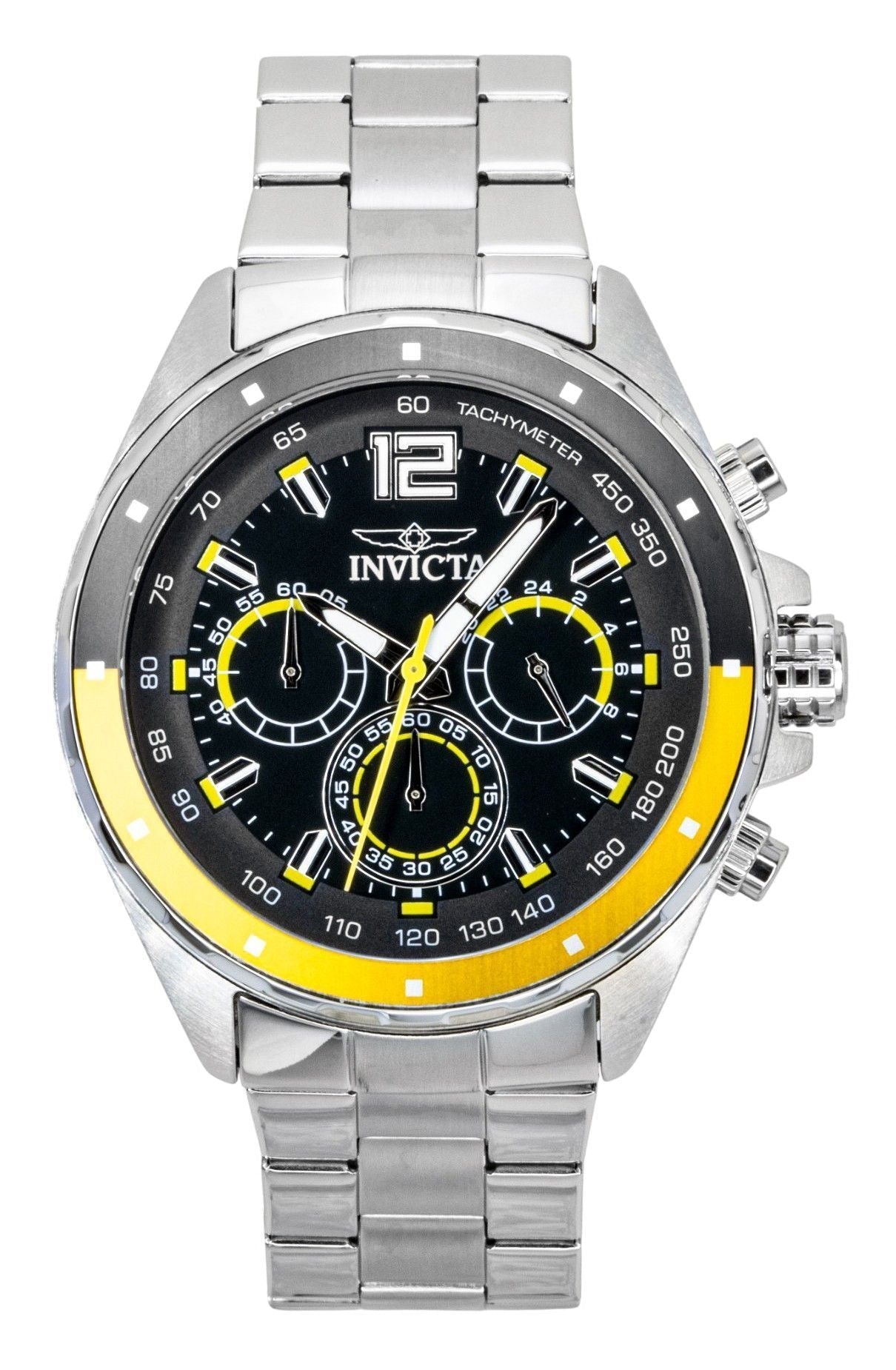 Invicta Speedway Chronograph GMT Stainless Steel Black Dial Quartz 49365 Men's Watch - Prestige Stones