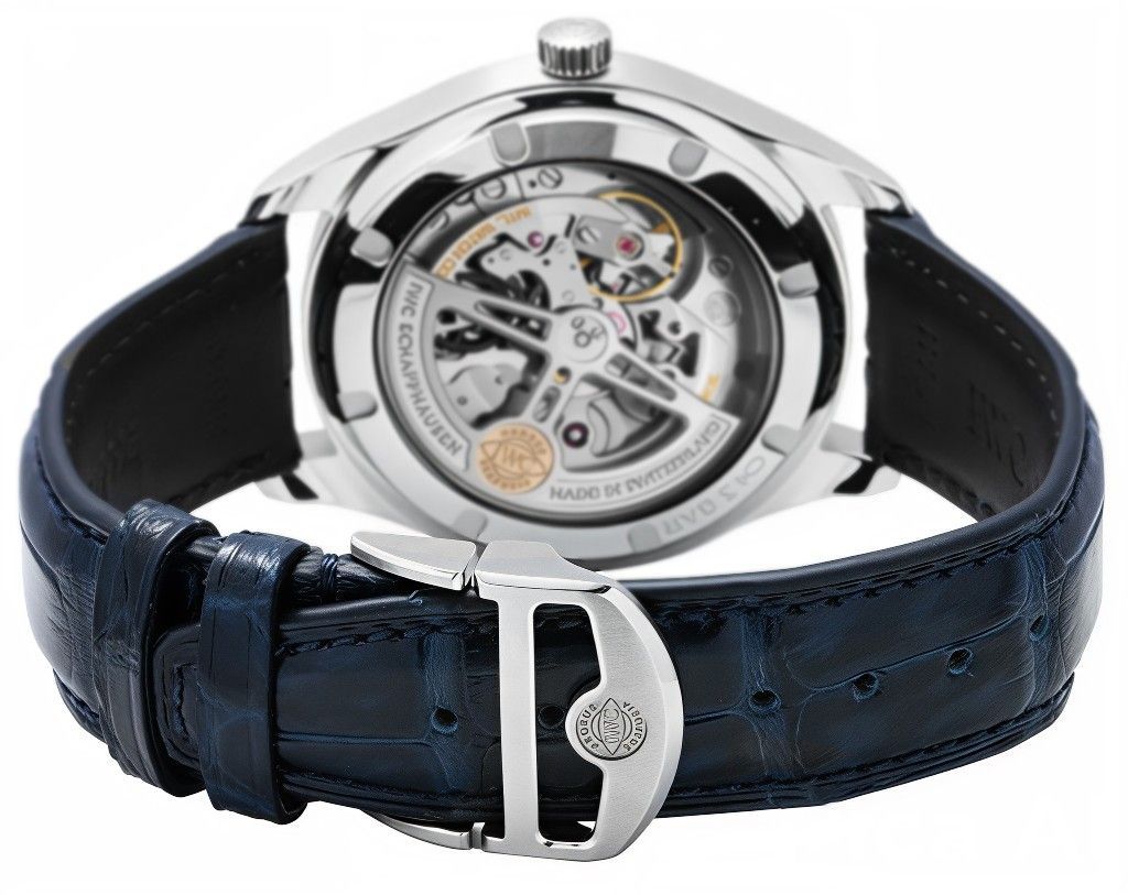 IWC Portugieser Leather Strap Silver Dial Automatic IW358304 Men's Watch - Prestige Stones