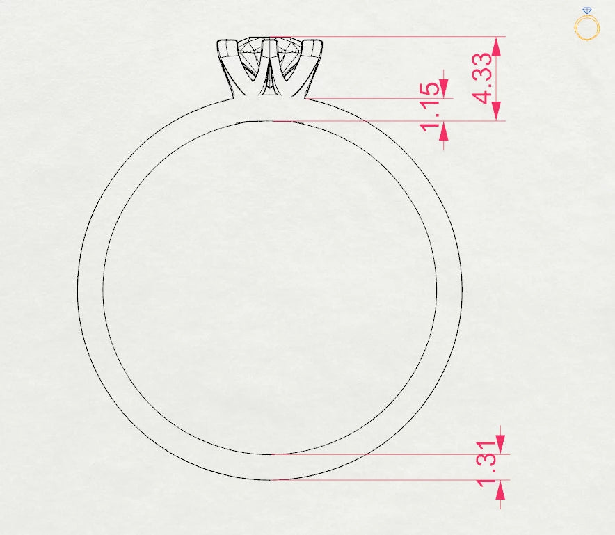 Solitaire Ring - 101-10040(4.2)