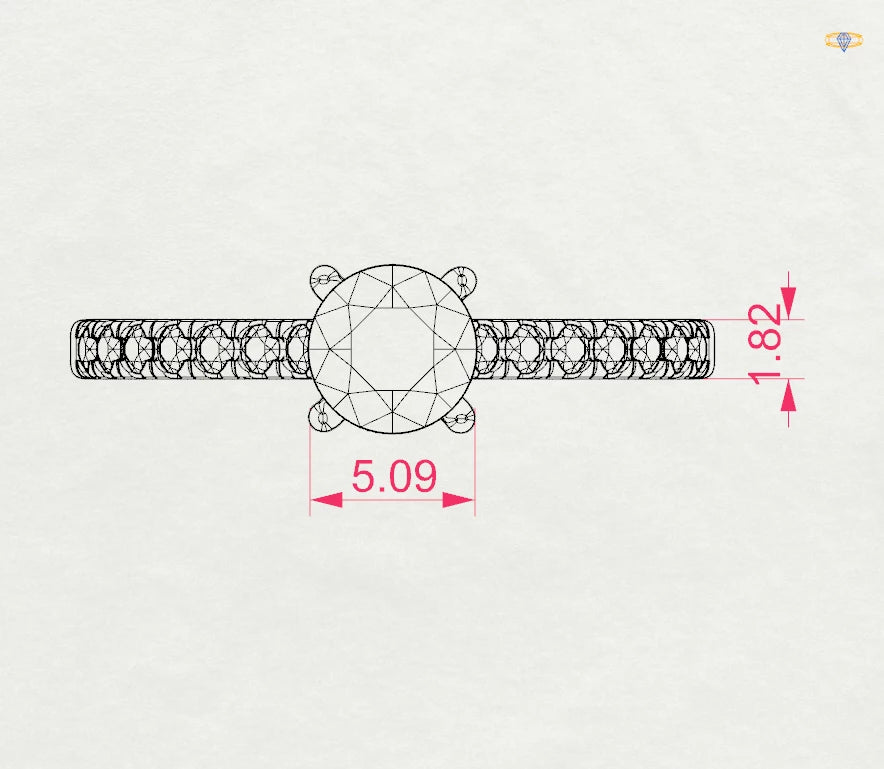 Solitaire Eternity Ring - 101-10094(5.1)