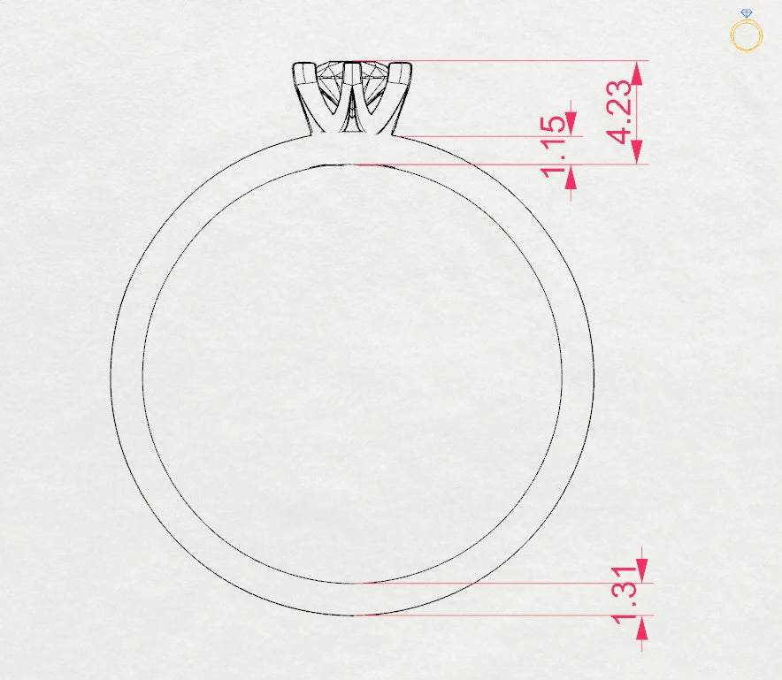 Solitaire Ring - 101-10040(3.7)