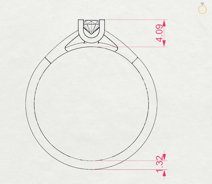 Solitaire Ring - 101-10020(3.4)