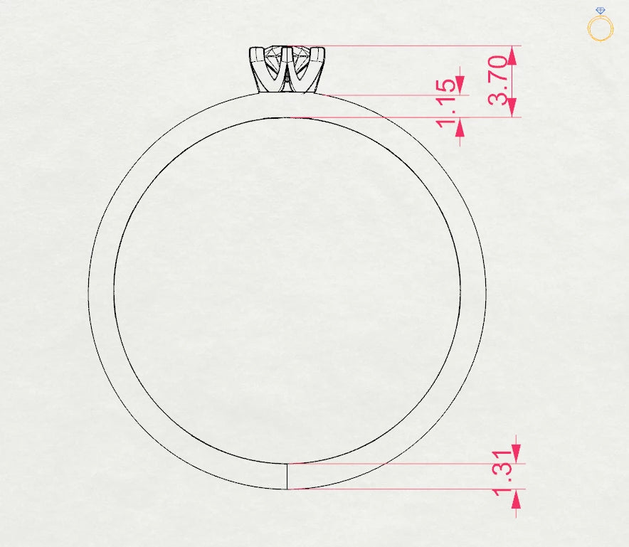 Solitaire Ring - 101-10040(3.0)