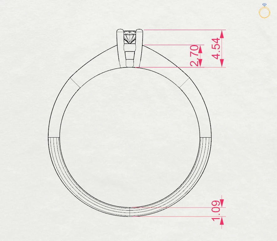 Solitaire Ring - 101-10021(2.5)