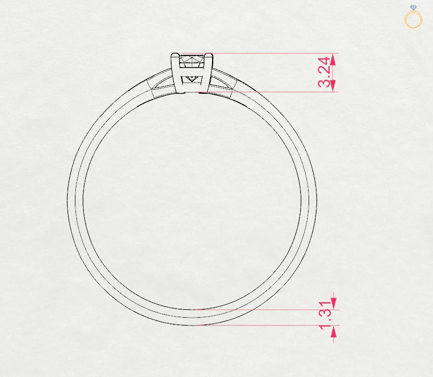 Solitaire Ring - 101-10012/1(3.4)