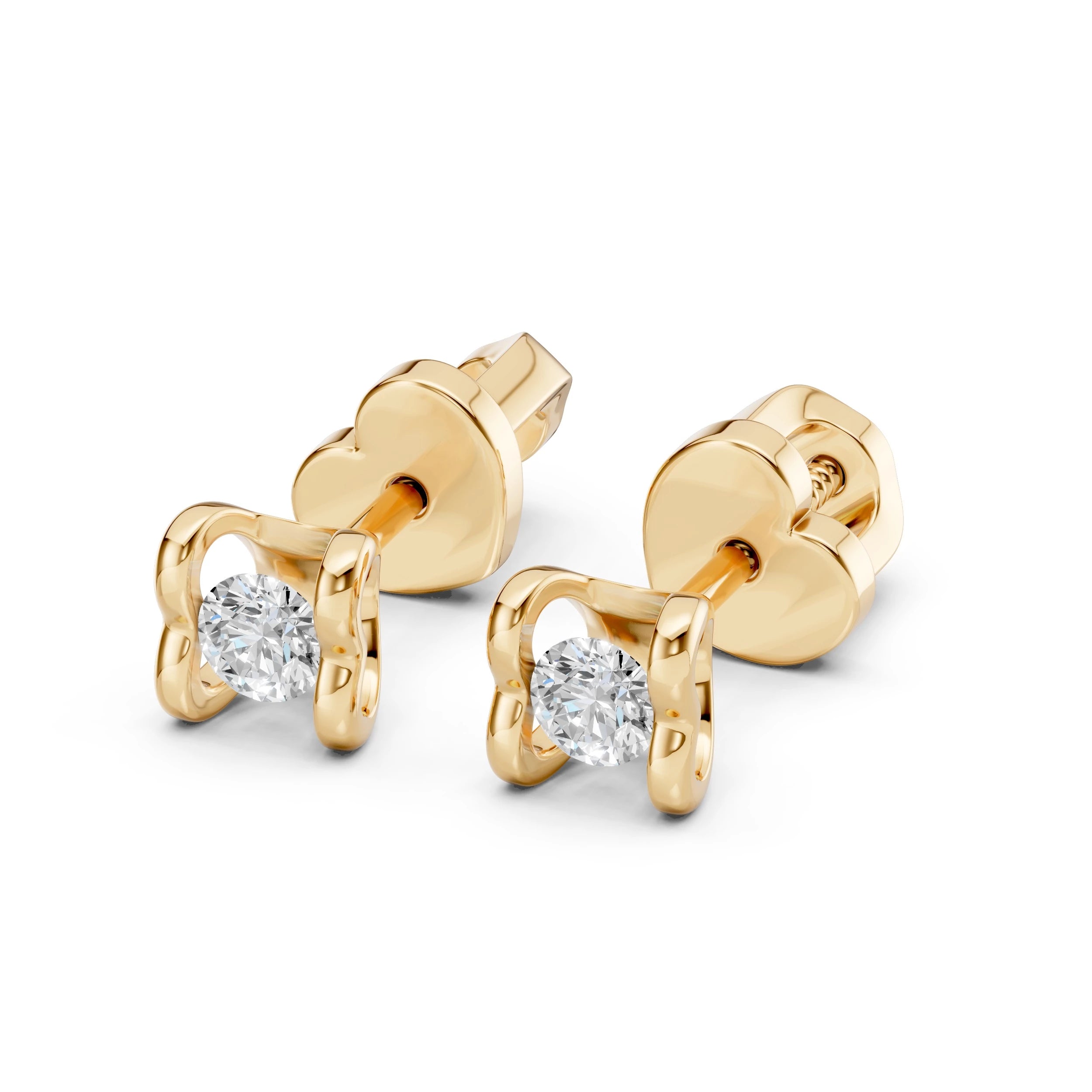 Solitaire Butterfly Earring - 102-10013/2(3.0)