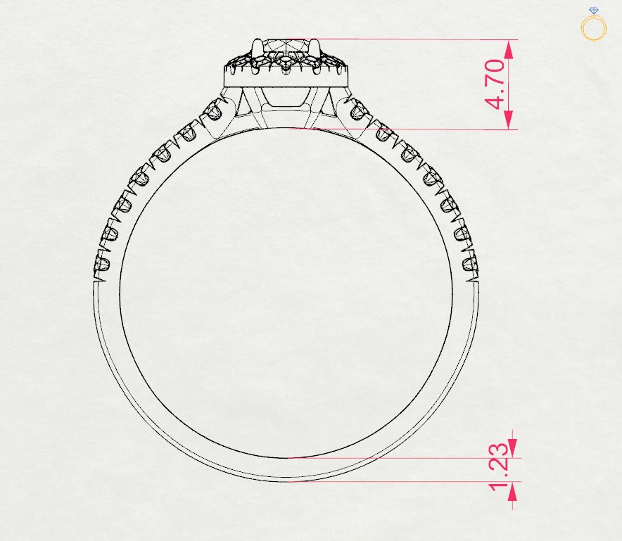 Solitaire Eternity Ring - 101-10095(3.7)