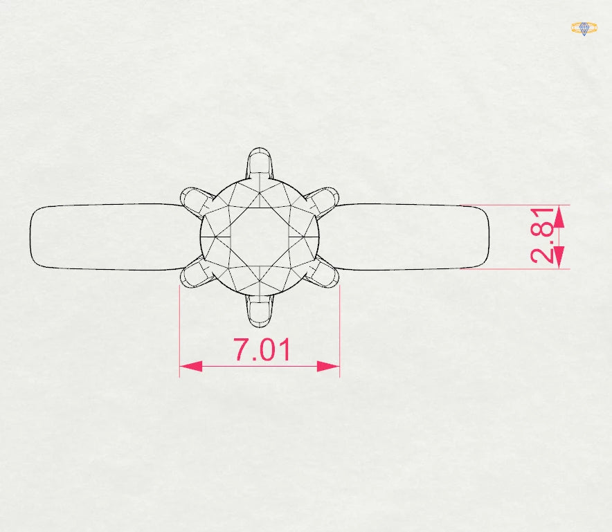 Solitaire Ring - 101-10040(5.1)