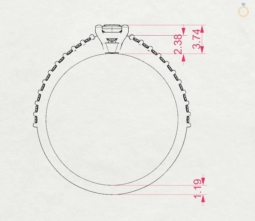 Solitaire Eternity Ring - 101-10116/2(3.0)