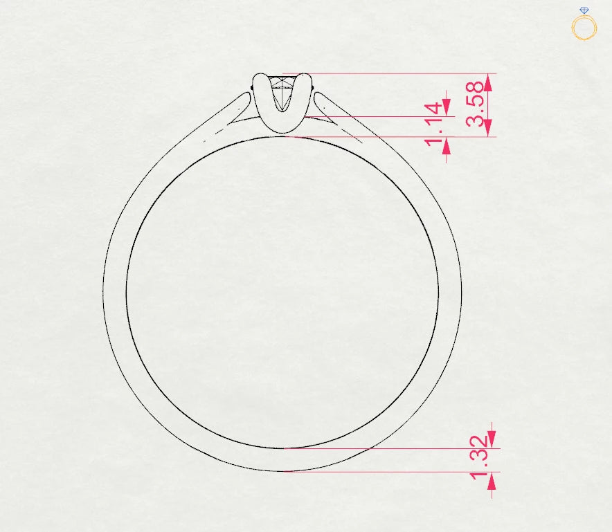 Solitaire Ring - 101-10046(3.4)